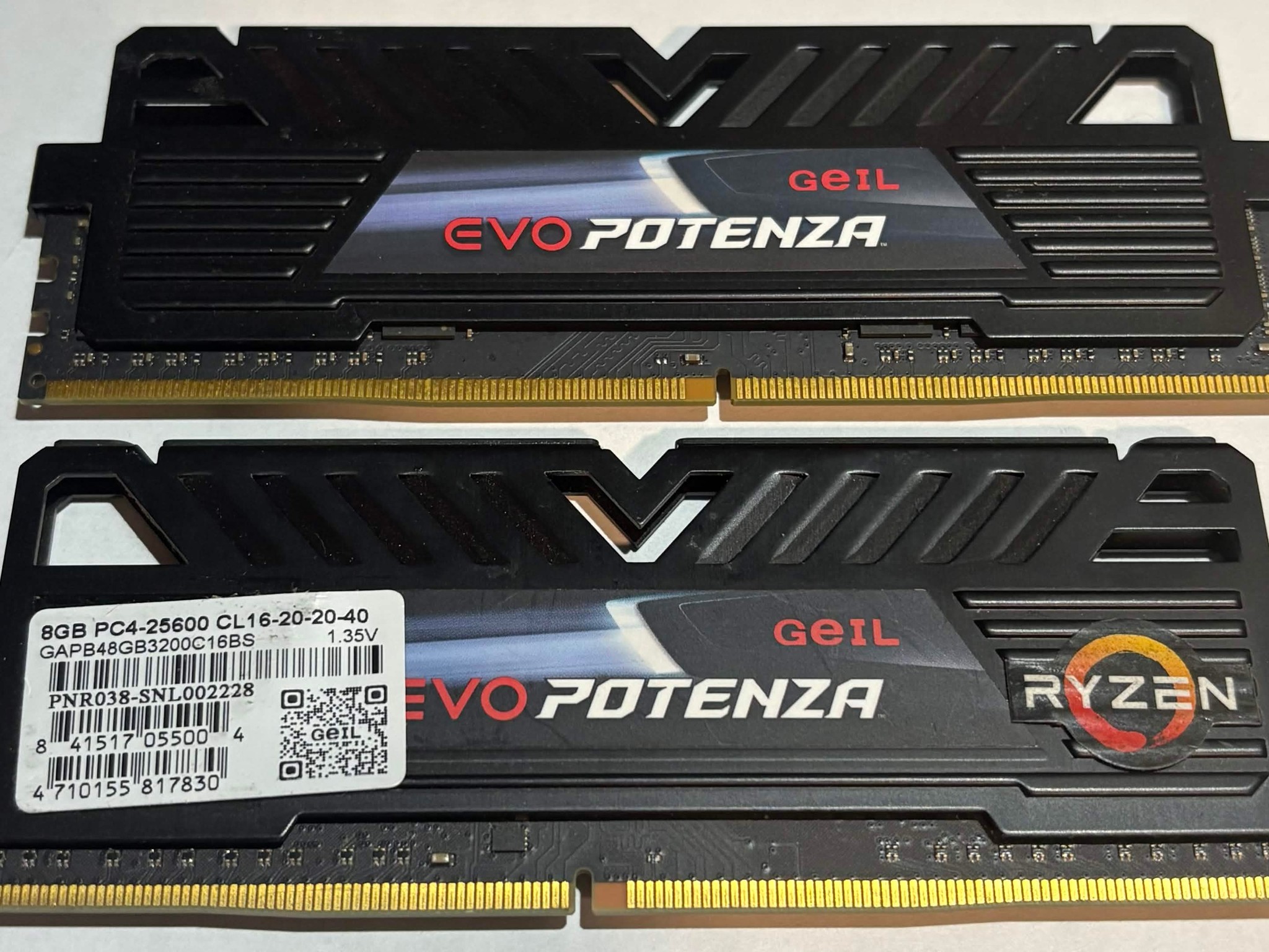 GeIL EVO Potenza 16GB (2x8GB) DDR4 3200MHz Gaming Memory Kit | Black | Tested Working