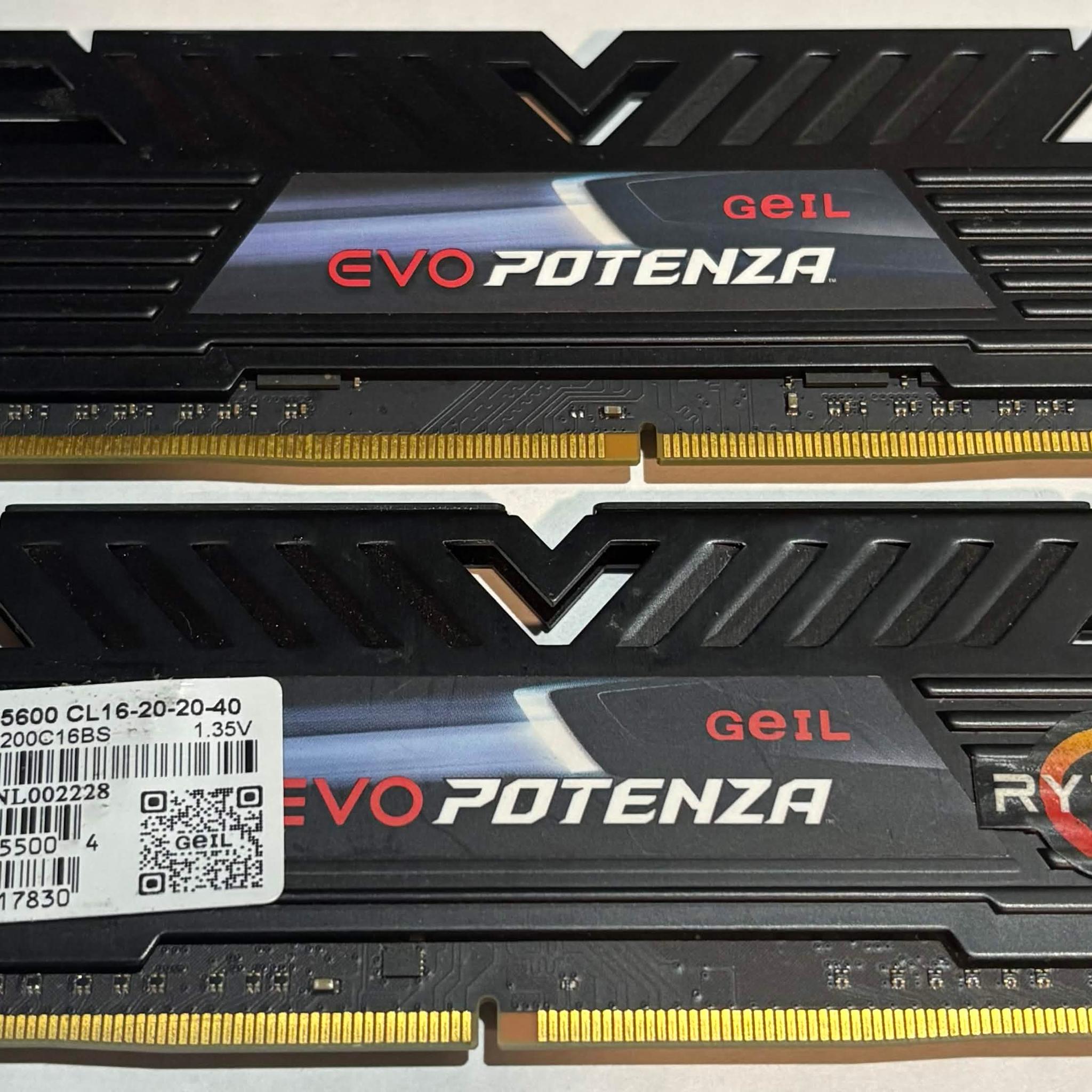 GeIL EVO Potenza 16GB (2x8GB) DDR4 3200MHz Gaming Memory Kit | Black | Tested Working