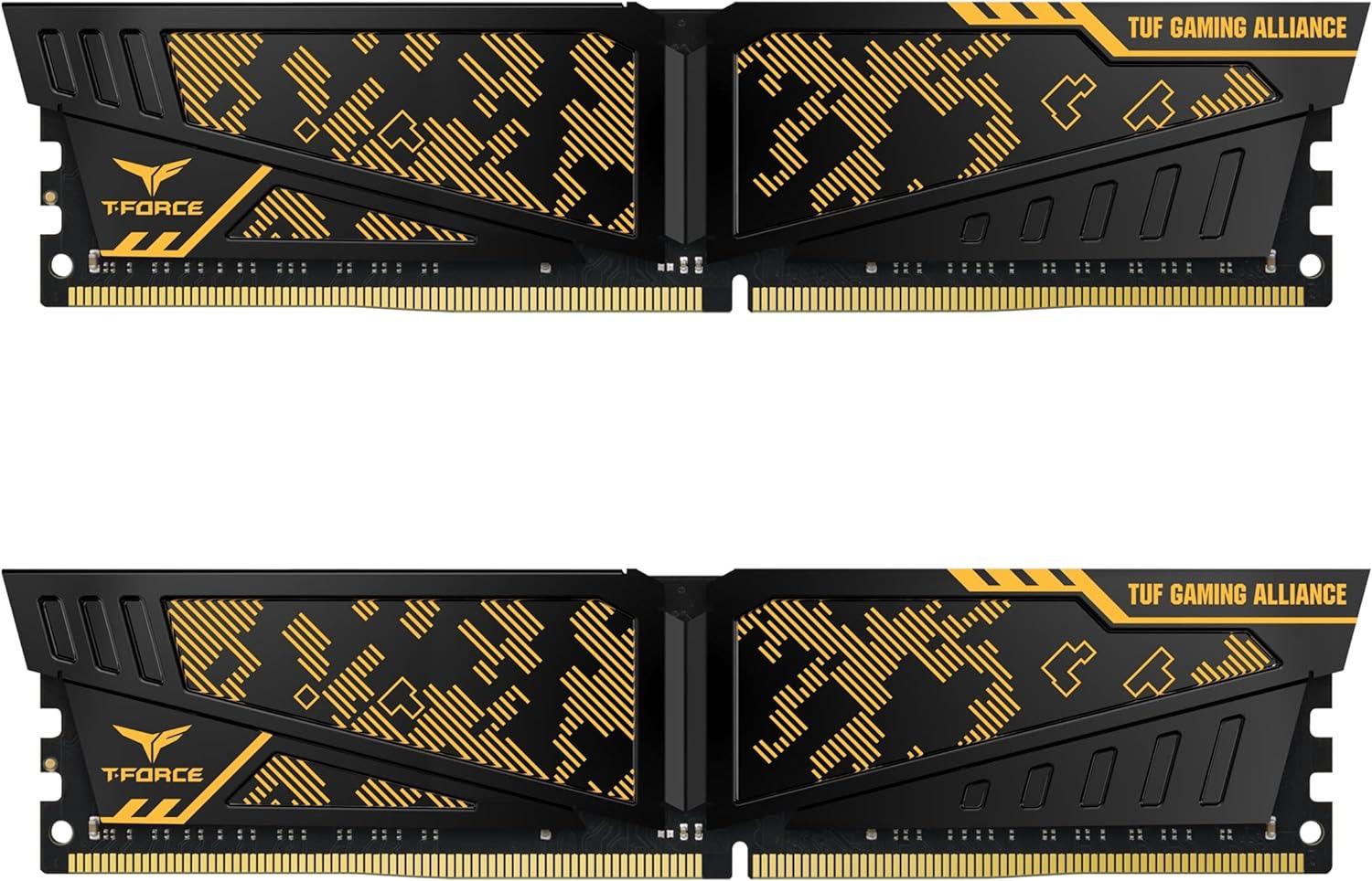 TEAMGROUP T-Force Vulcan TUF Gaming Alliance DDR4 32GB Kit (2x16GB) 3200MHz (PC4-25600) CL16