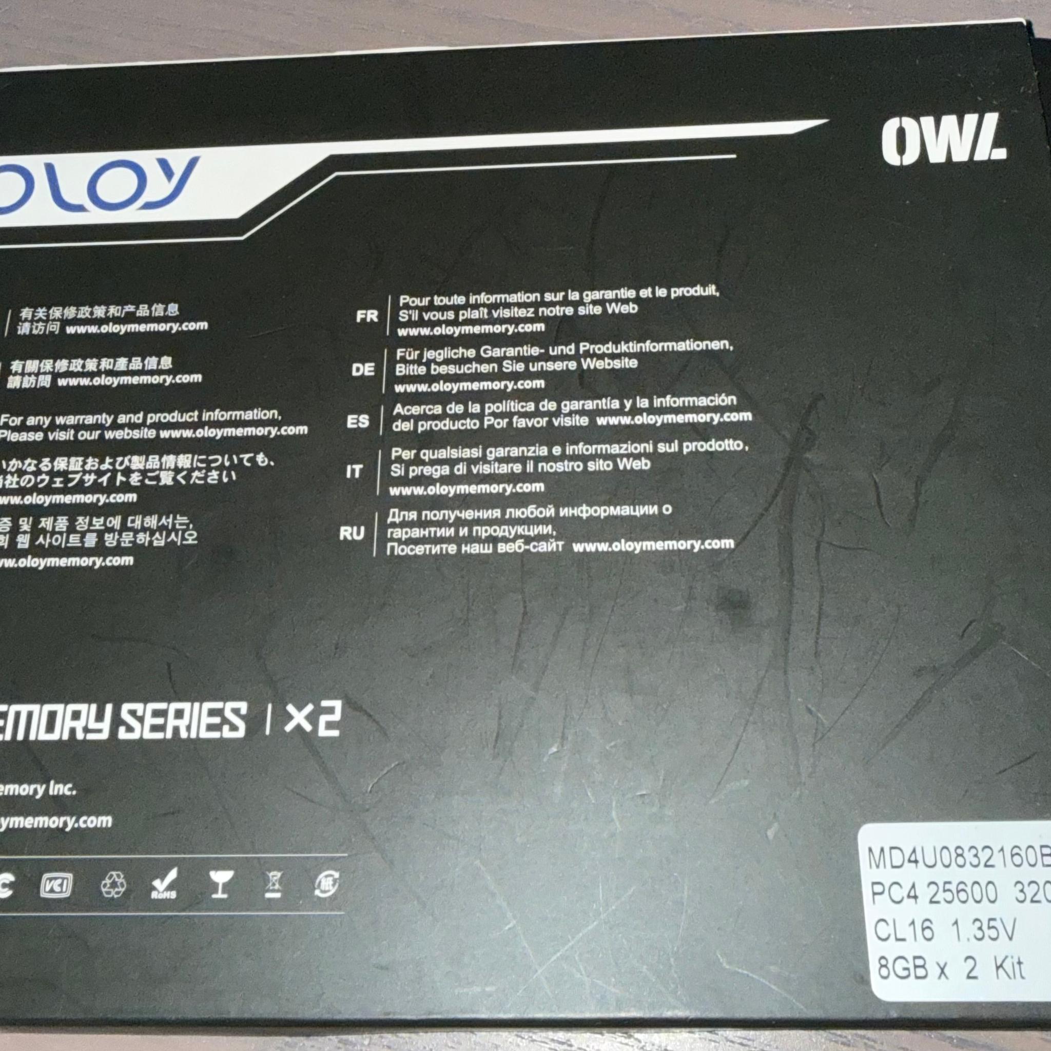 OLOy OWL 16GB (8GBx2) DDR4 3200MHz RAM (MD4U0832160BJ0DA B)