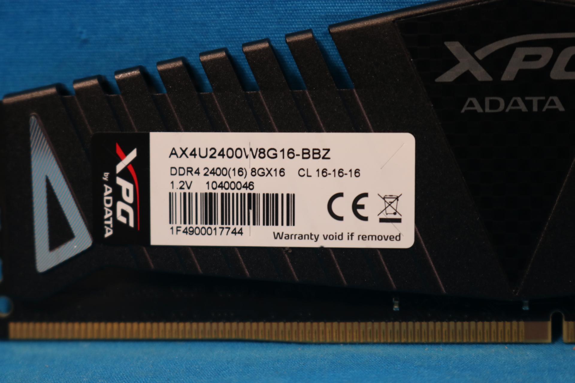 ADATA XPG Z1 16GB (2x8GB) DDR4 2400MHz CL16 1.2V Desktop RAM AX4U2400W8G16-BBZ