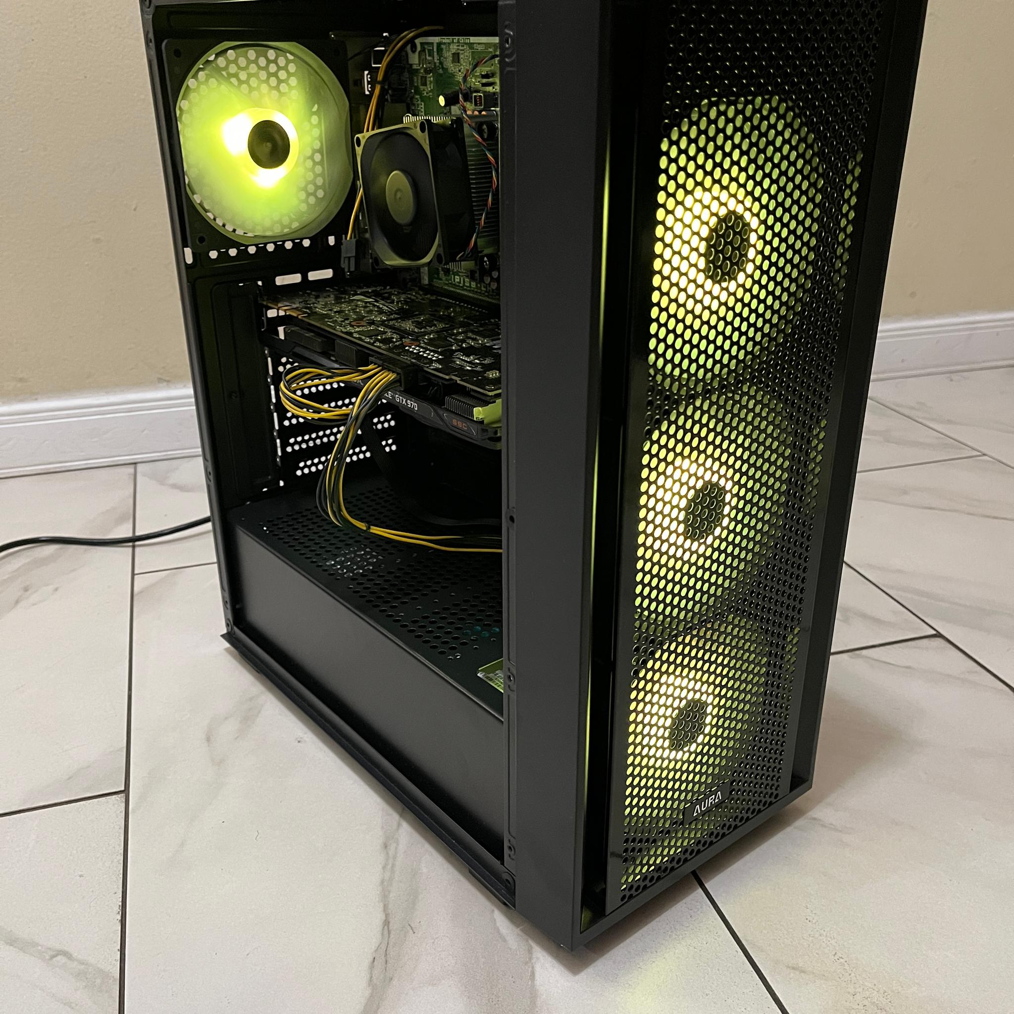 🟢🔥 Budget Gaming PC - Intel i7-2600, GTX 970, 1.2 TB Storage, 12 GB RAM w/ RGB Case🟢🖥️