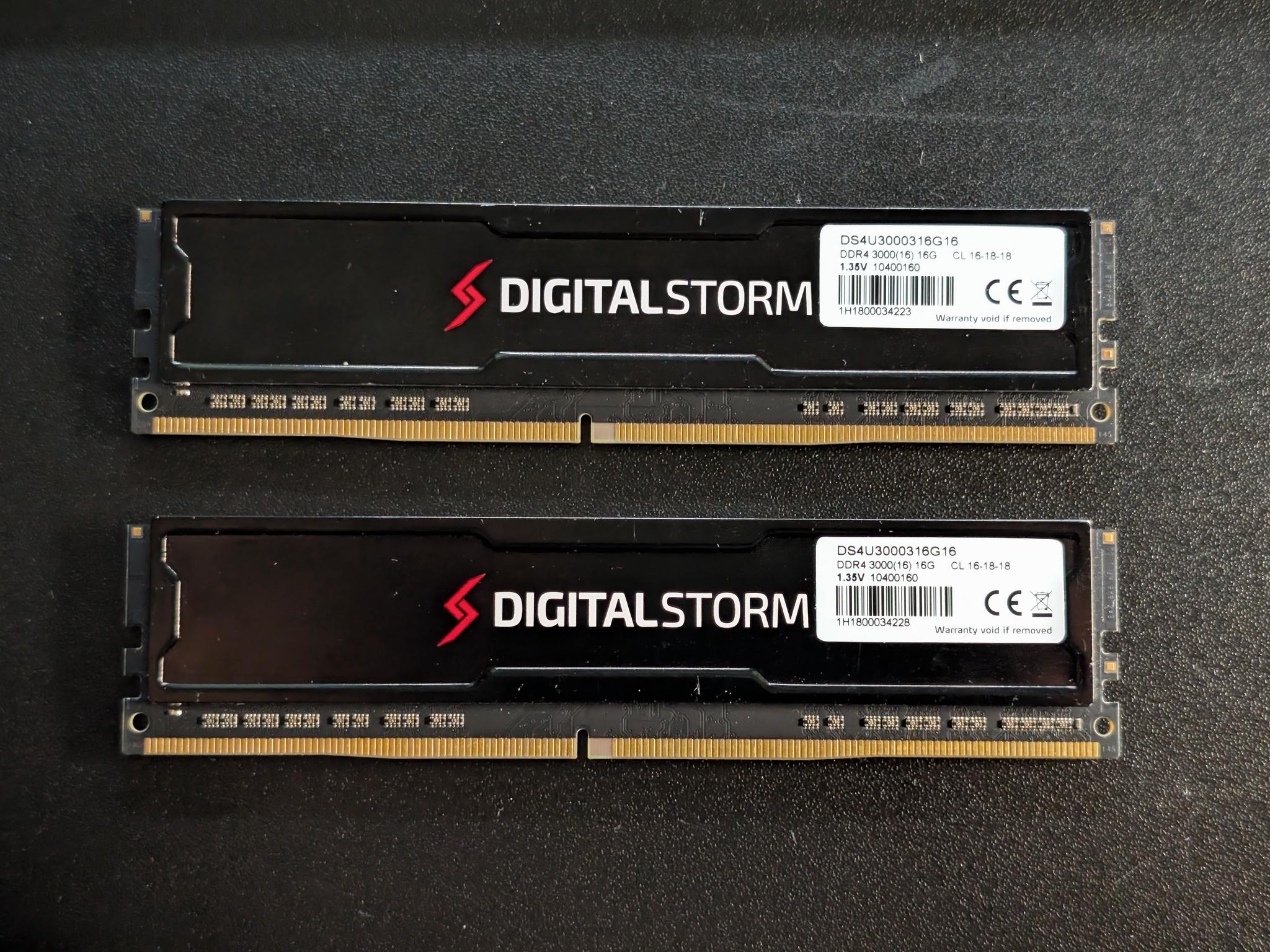 Digital Storm 32GB (2 x 16GB) DDR4 3200 MHz MT/s Memory RAM CL16