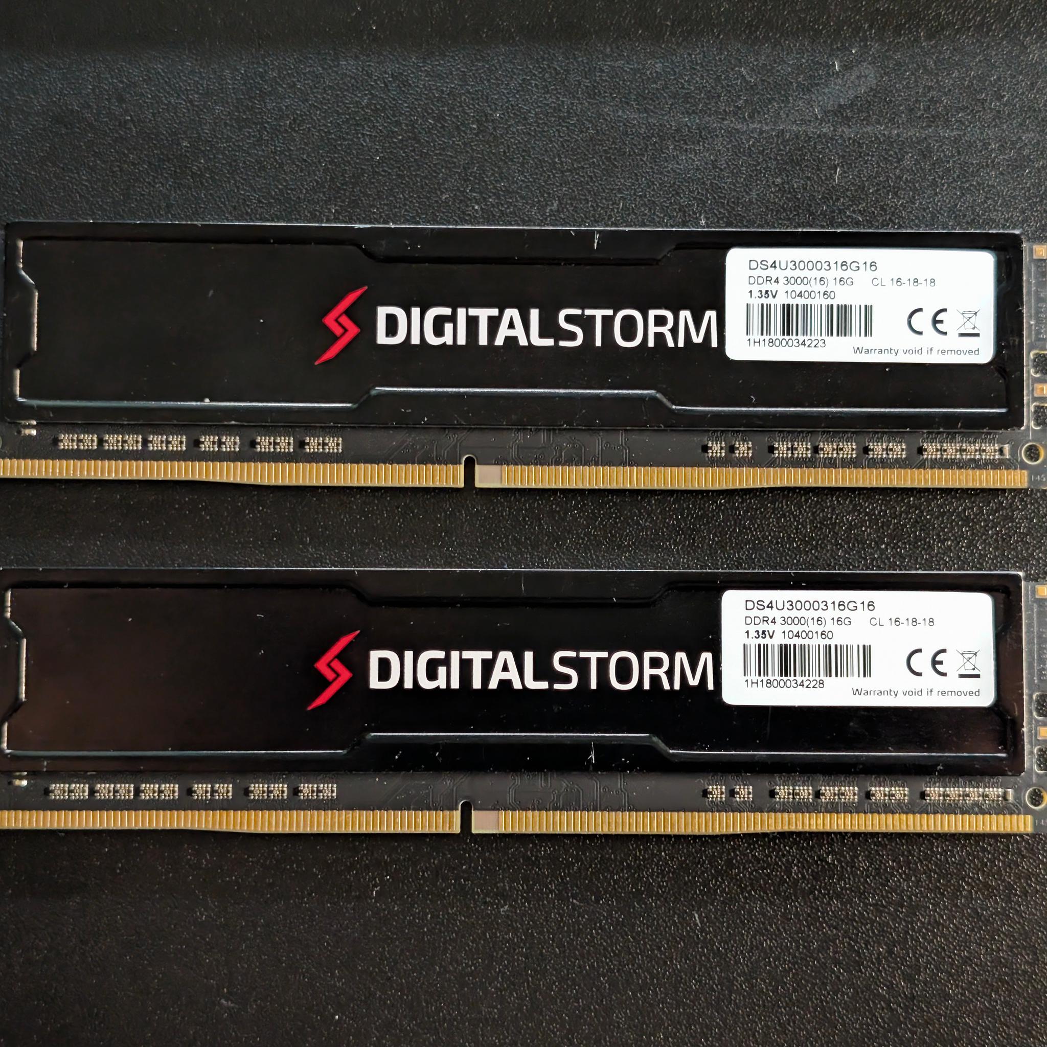 Digital Storm 32GB (2 x 16GB) DDR4 3200 MHz MT/s Memory RAM CL16