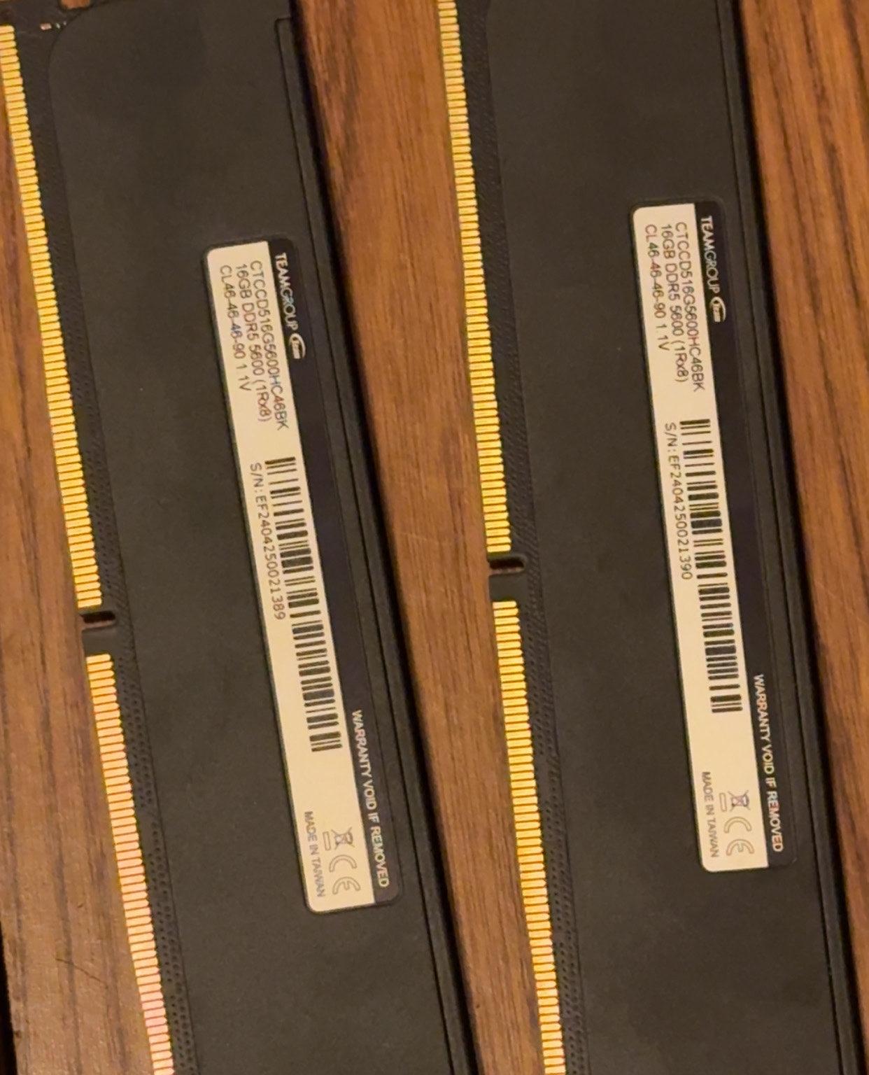 Teamgroup DDR5 32 GB 5600 CL 46 *Lightly Used*