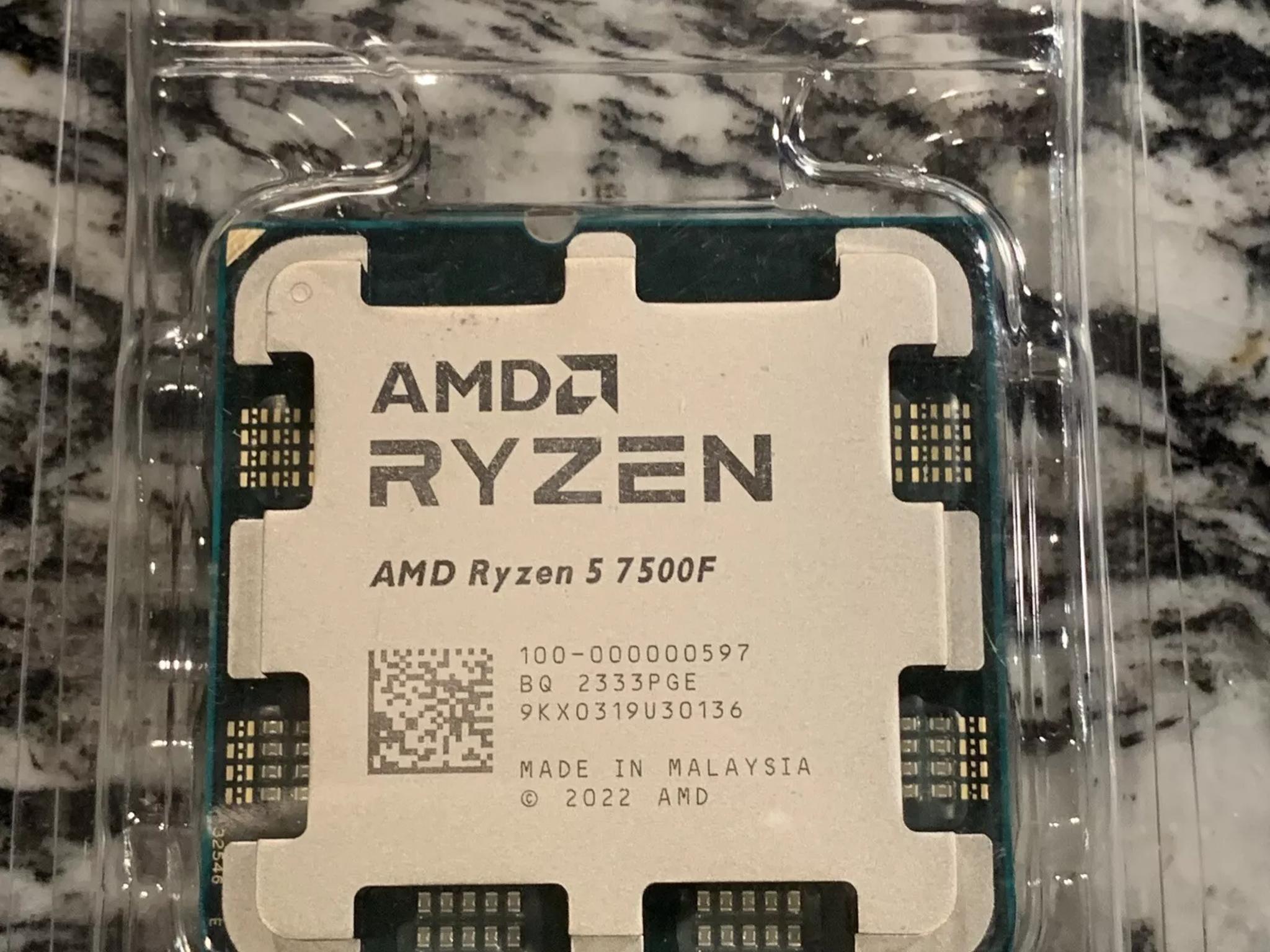Ryzen 5 7500F CPU AM5 DDR5, 6 core, 12 thread, Boost up to 5 Ghz