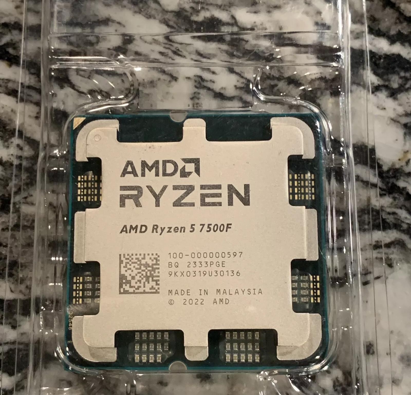 Ryzen 5 7500F CPU AM5 DDR5, 6 core, 12 thread, Boost up to 5 Ghz