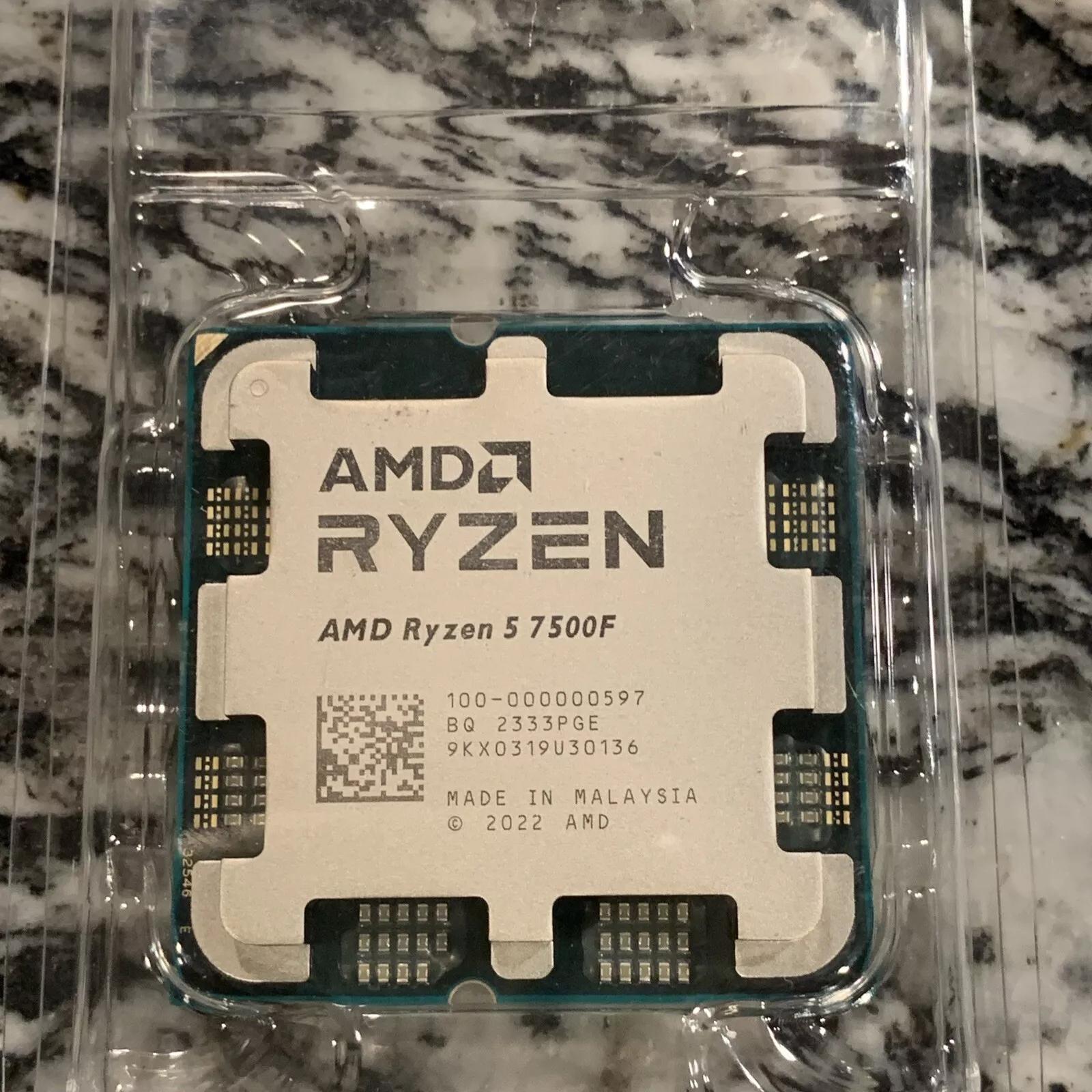 Ryzen 5 7500F CPU AM5 DDR5, 6 core, 12 thread, Boost up to 5 Ghz