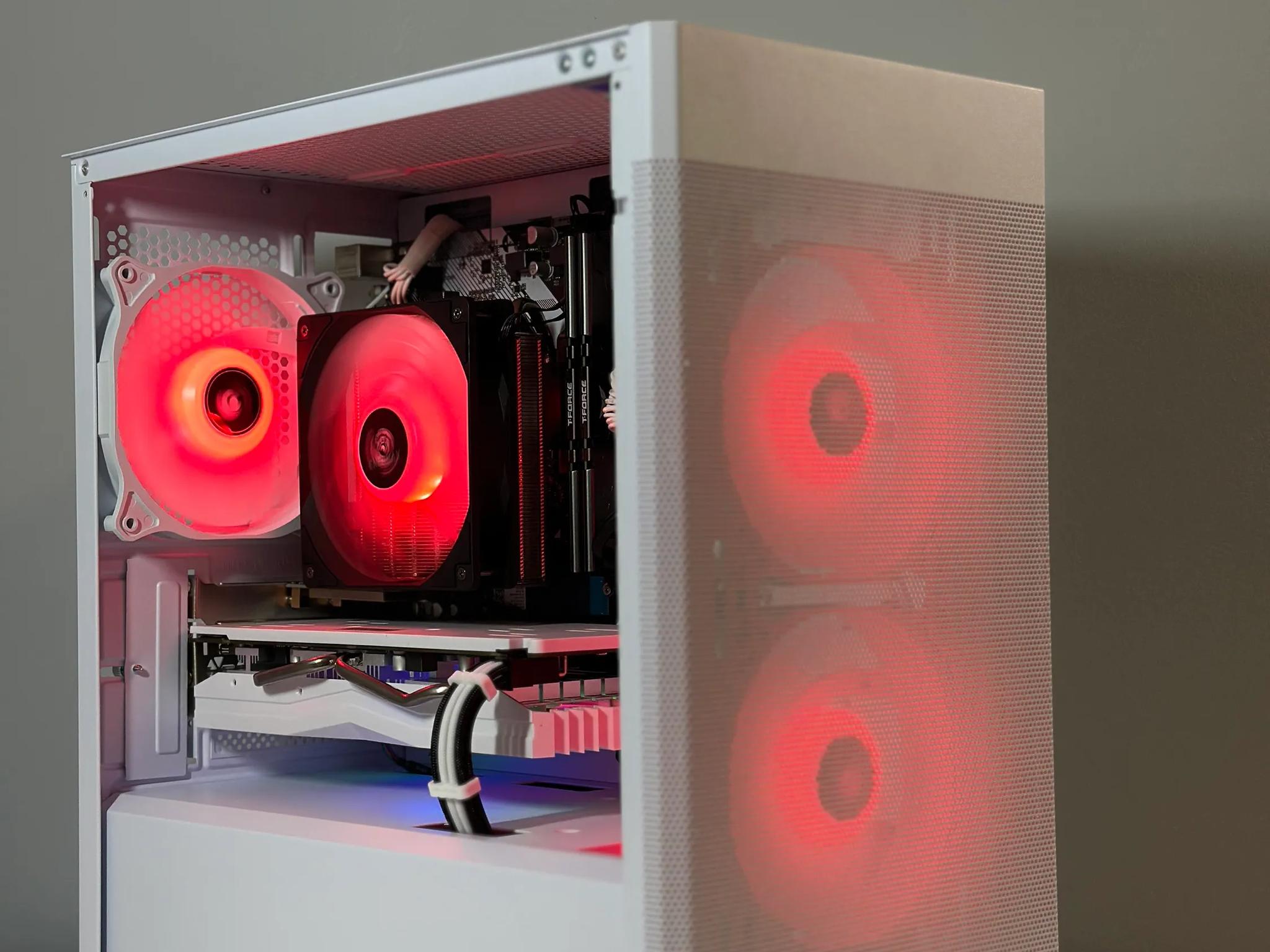 Ryzen 5 2600X/AMD RX 580 8GB Custom RGB White Gaming PC Bundle W/Keyboard/Mouse/Headset & Mic