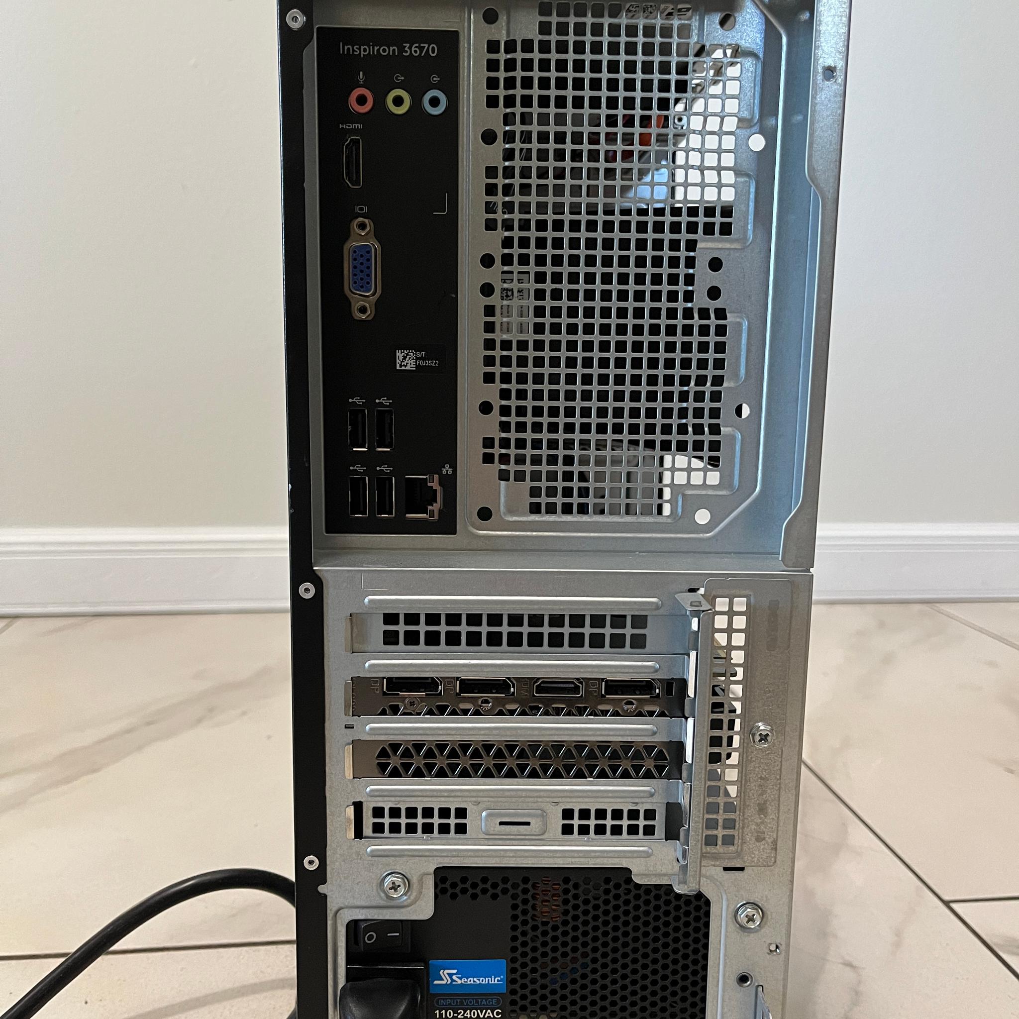 NVIDIA RTX 2070 Super 8GB, Intel i5-8400, 16GB RAM, 1 TB SSD, High FPS Dell Gaming PC w/ Wi-Fi & BT