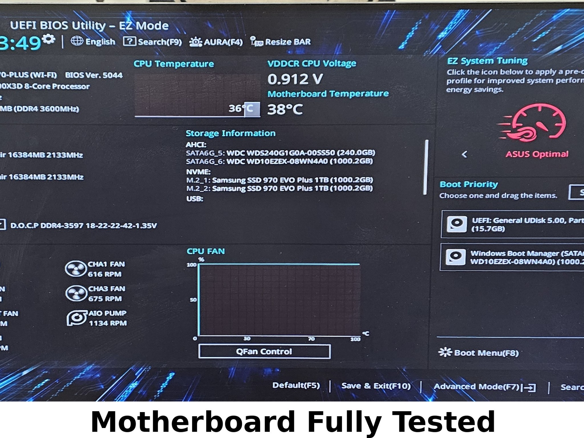 ASUS TUF GAMING X570-PLUS WIFI 6E DDR4 AMD AM4 ATX Motherboard