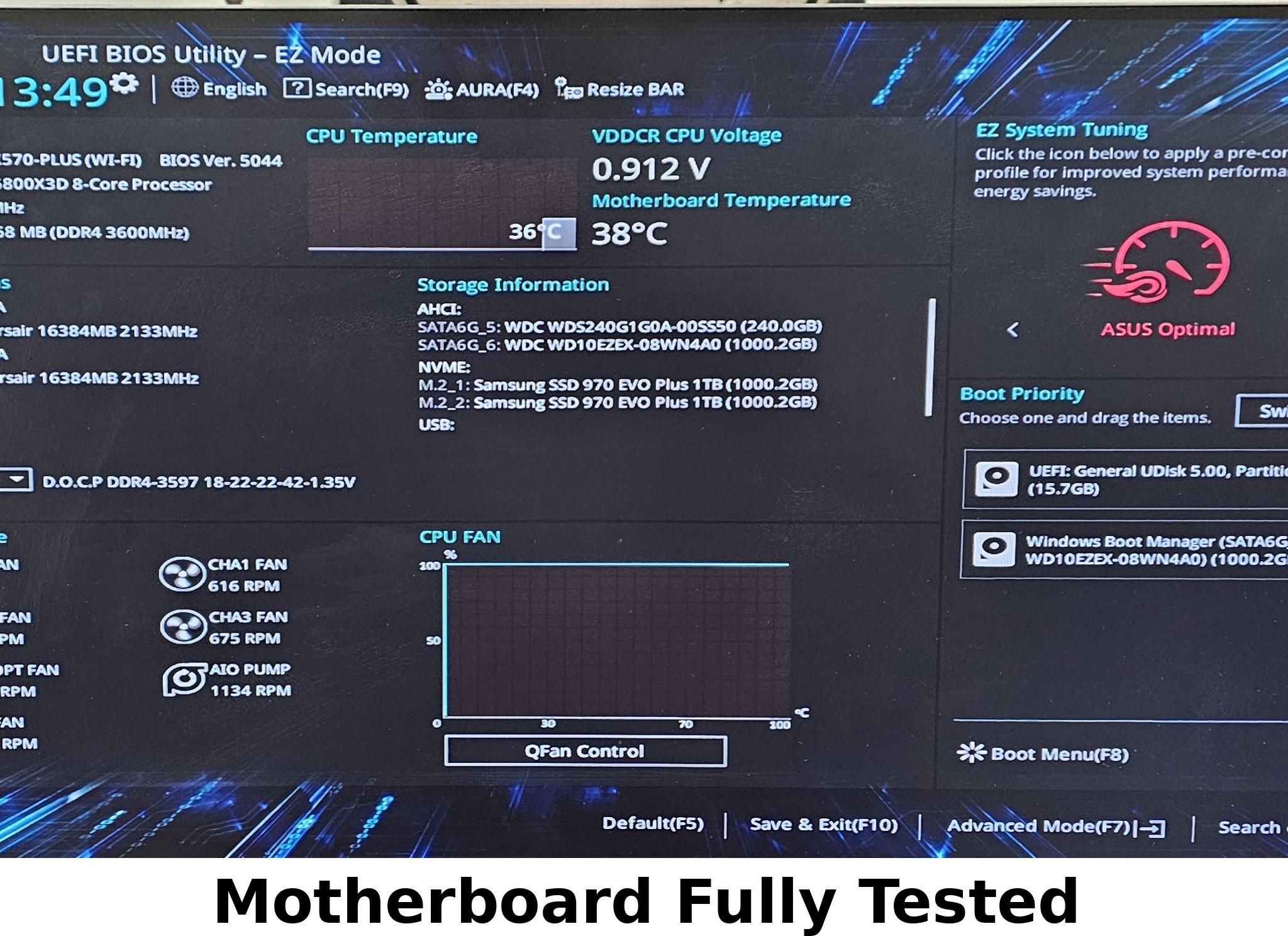 ASUS TUF GAMING X570-PLUS WIFI 6E DDR4 AMD AM4 ATX Motherboard