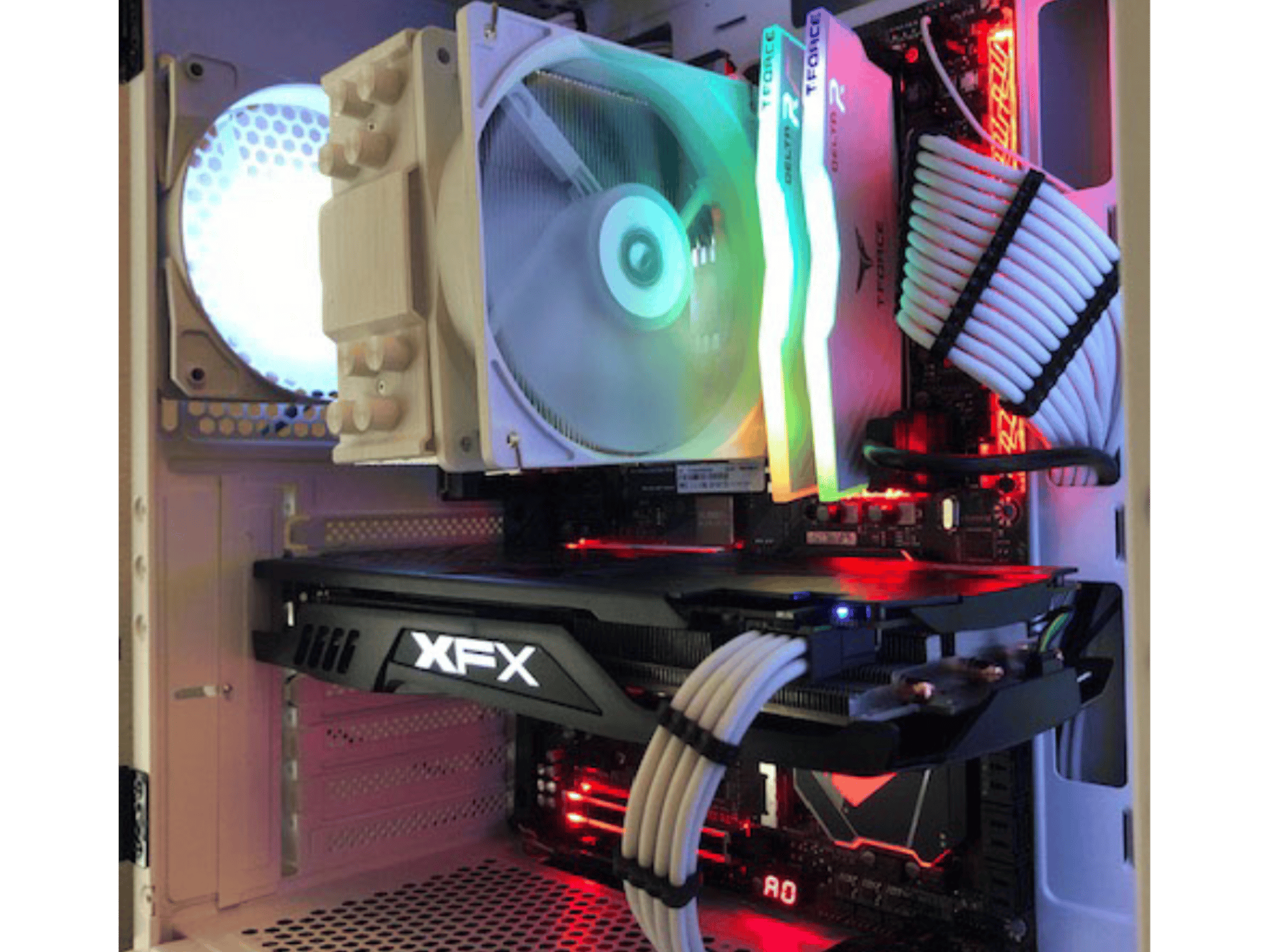 Budget 1080p all games White RGB PC | i3 8100 | rx 480 | 16gb ram | 1TB ssd