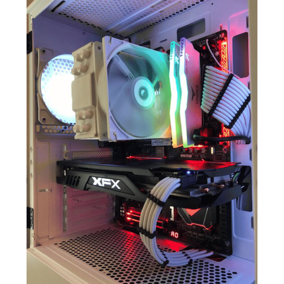 Budget 1080p all games White RGB PC | i3 8100 | rx 480 | 16gb ram | 1TB ssd