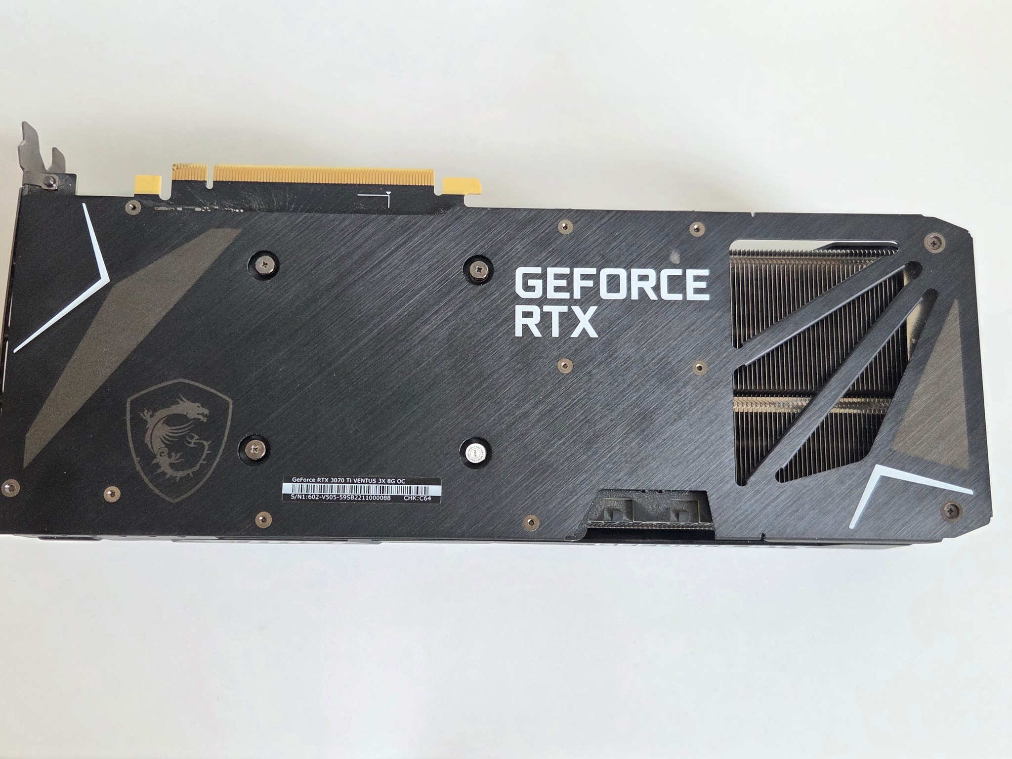 MSI GeForce RTX 3070 Ti VENTUS 3x 8G OC - 8GB GDDR6X, 1800 MHz