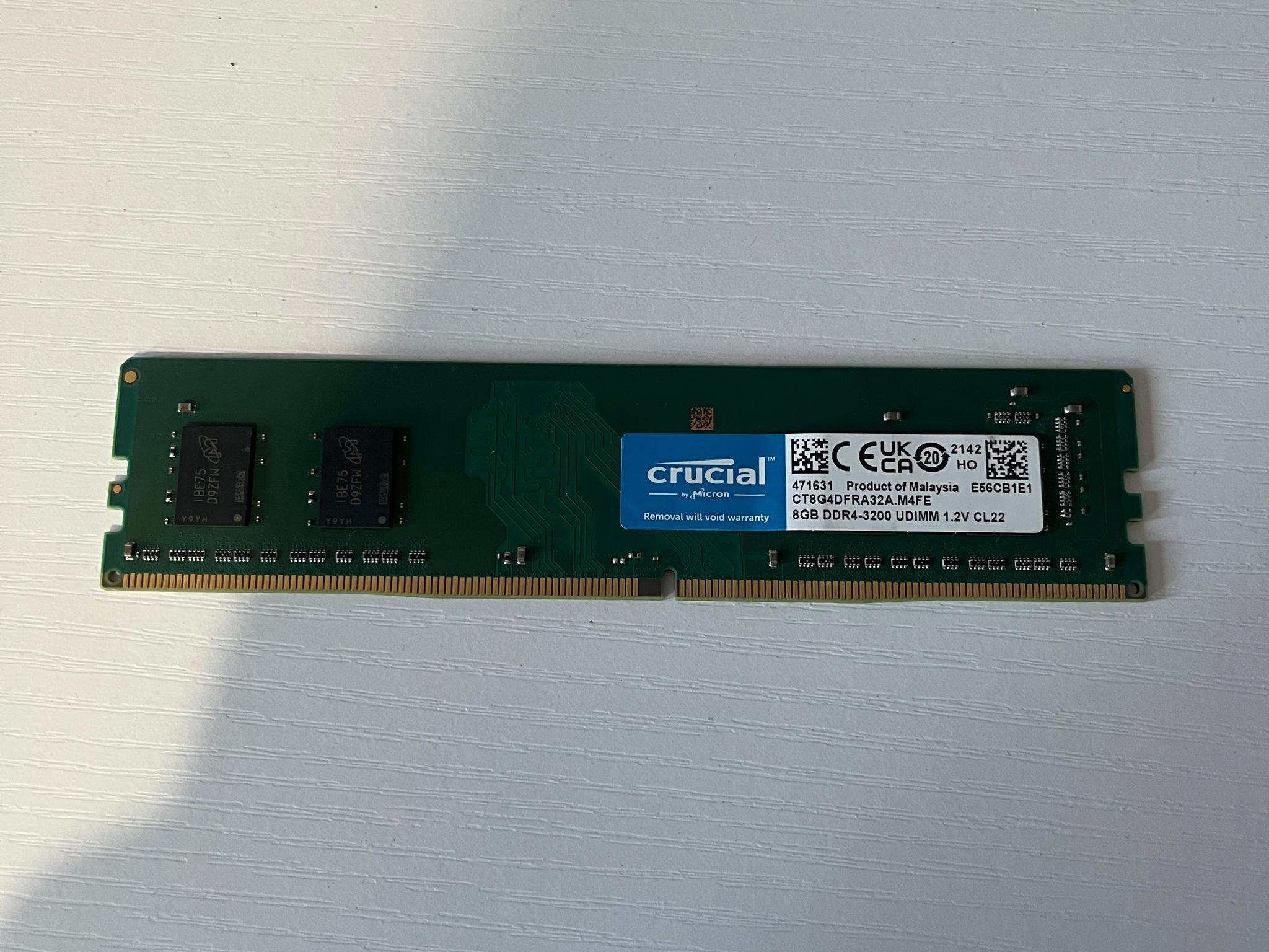 Crucial 8GB 3200MHz DDR4