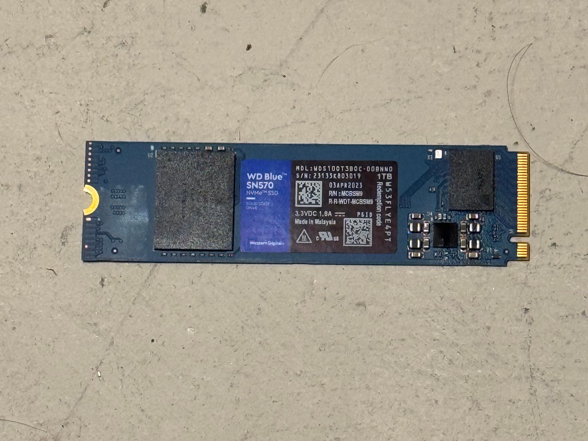 WD Blue SN570 1TB NVME SSD