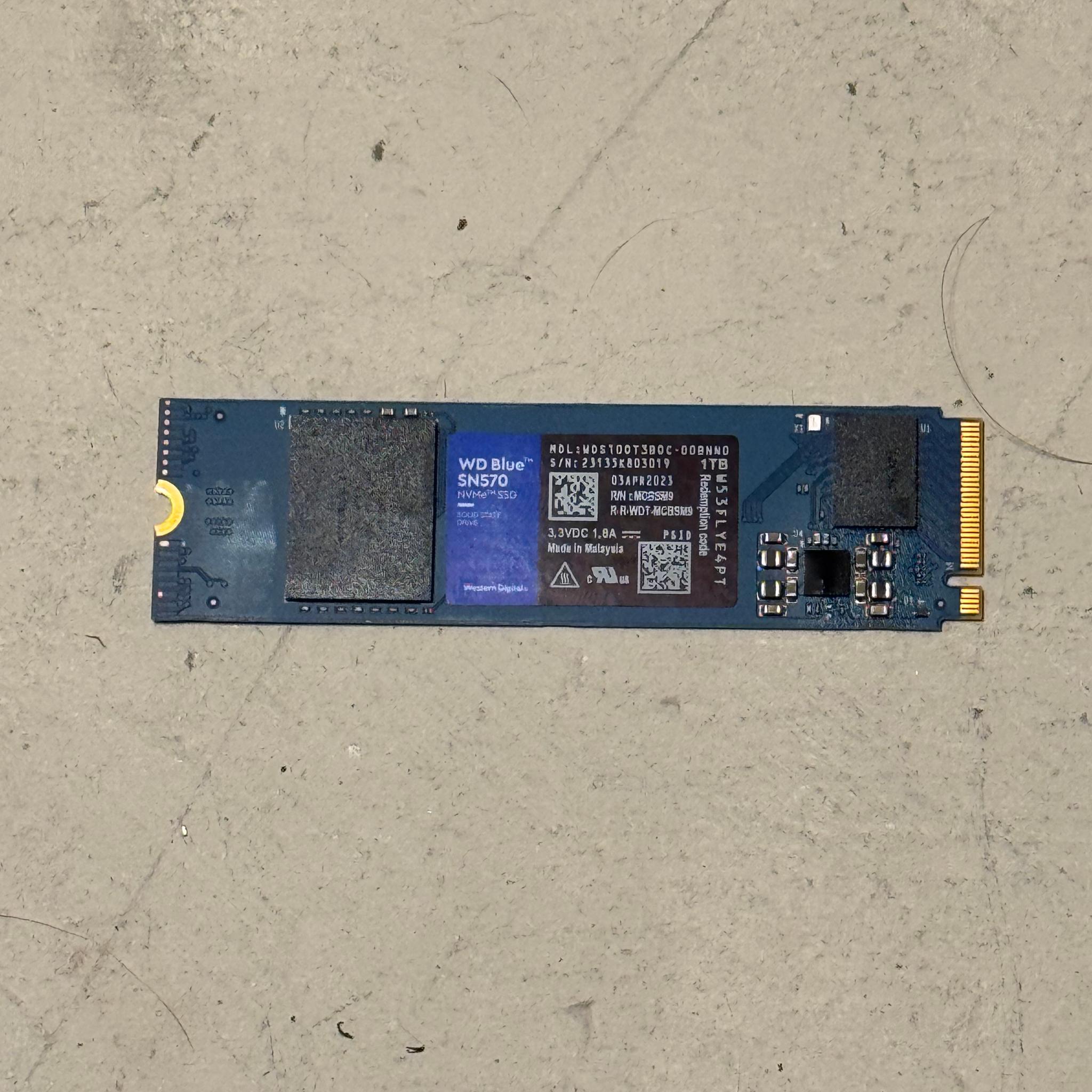 WD Blue SN570 1TB NVME SSD
