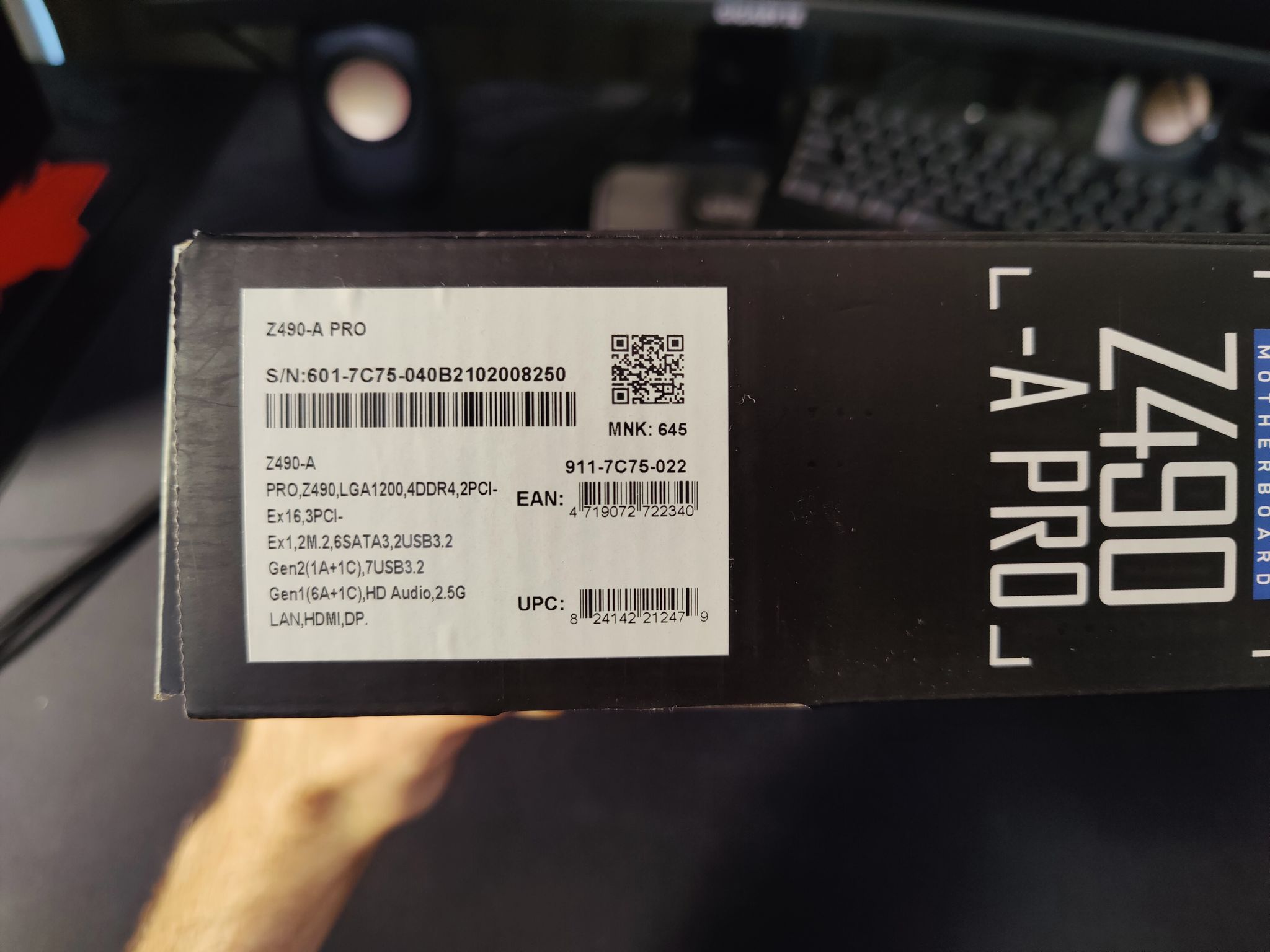 MSI PRO Z490-A MOBO for Sale