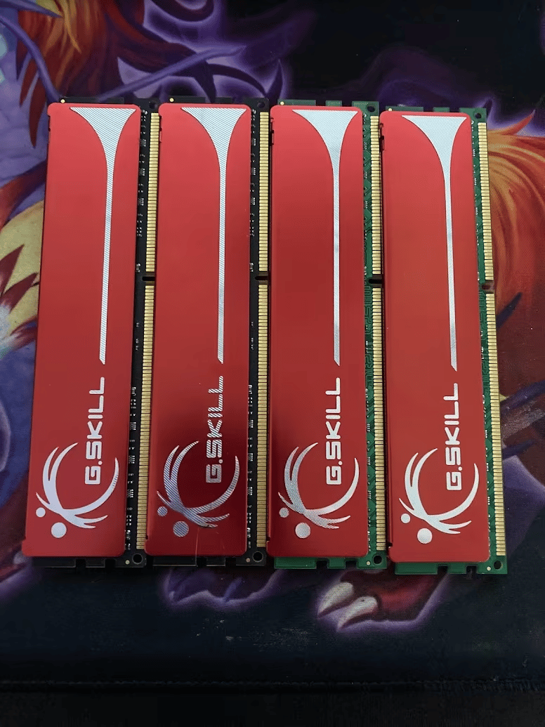G.SKILL DDR3 - 4 sticks x 2GB each - 8GB total, DDR3 1600MHZ ram