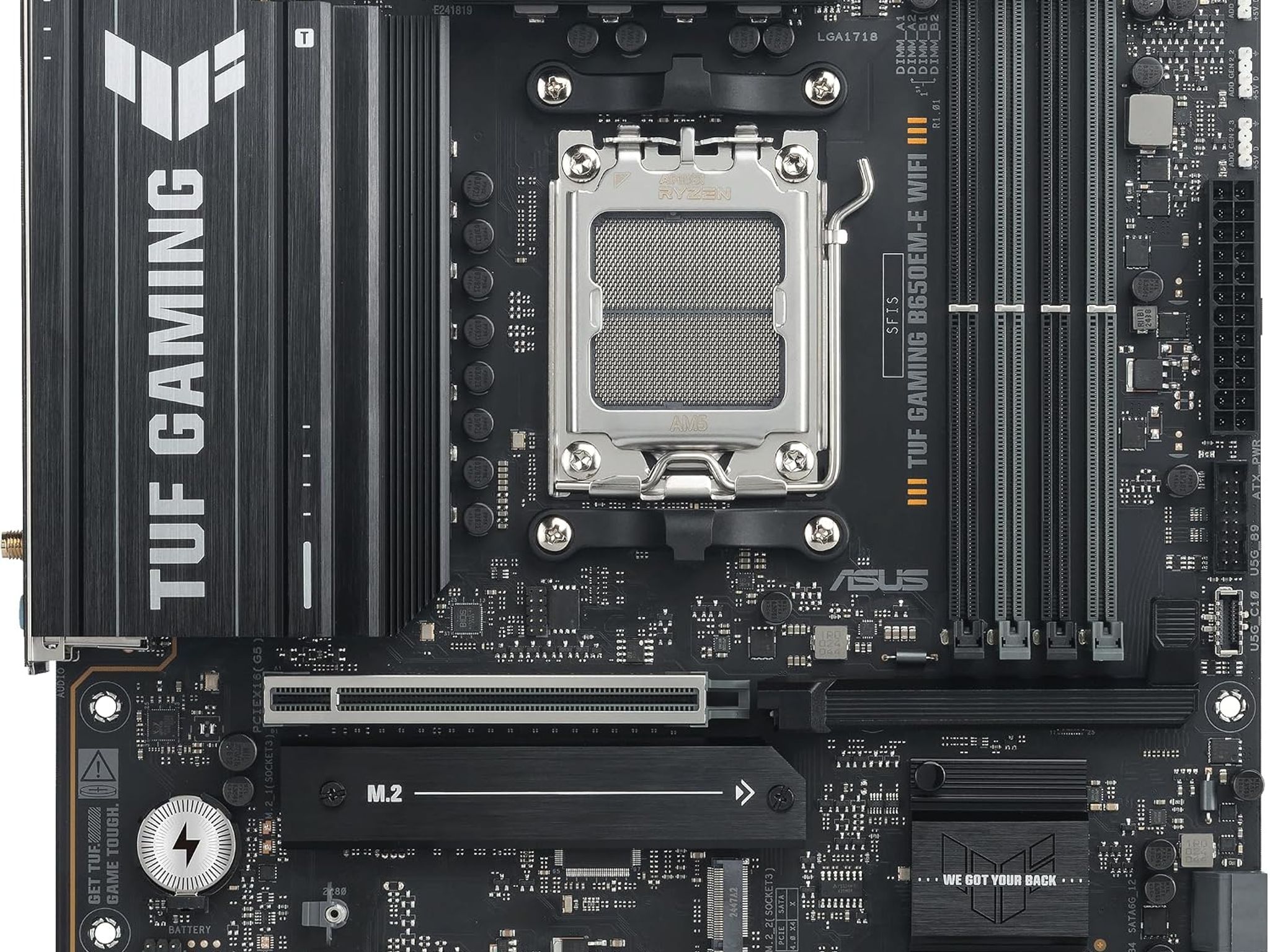 ASUS TUF GAMING B650EM-E WIFI AMD B650 AM5 DDR5 MicroATX Desktop Motherboard