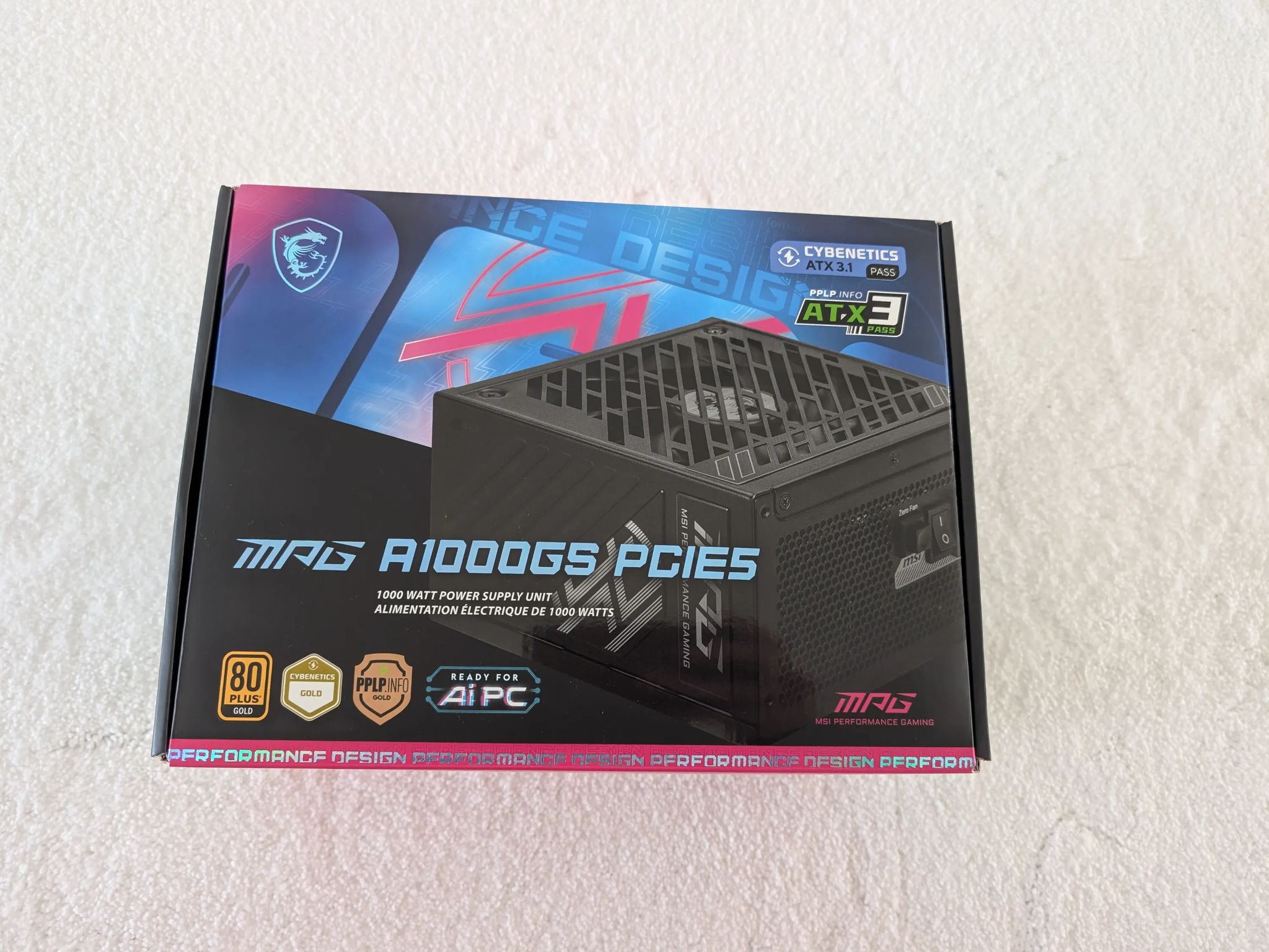 MPG A1000GS PCIE5 1000W Power Supply