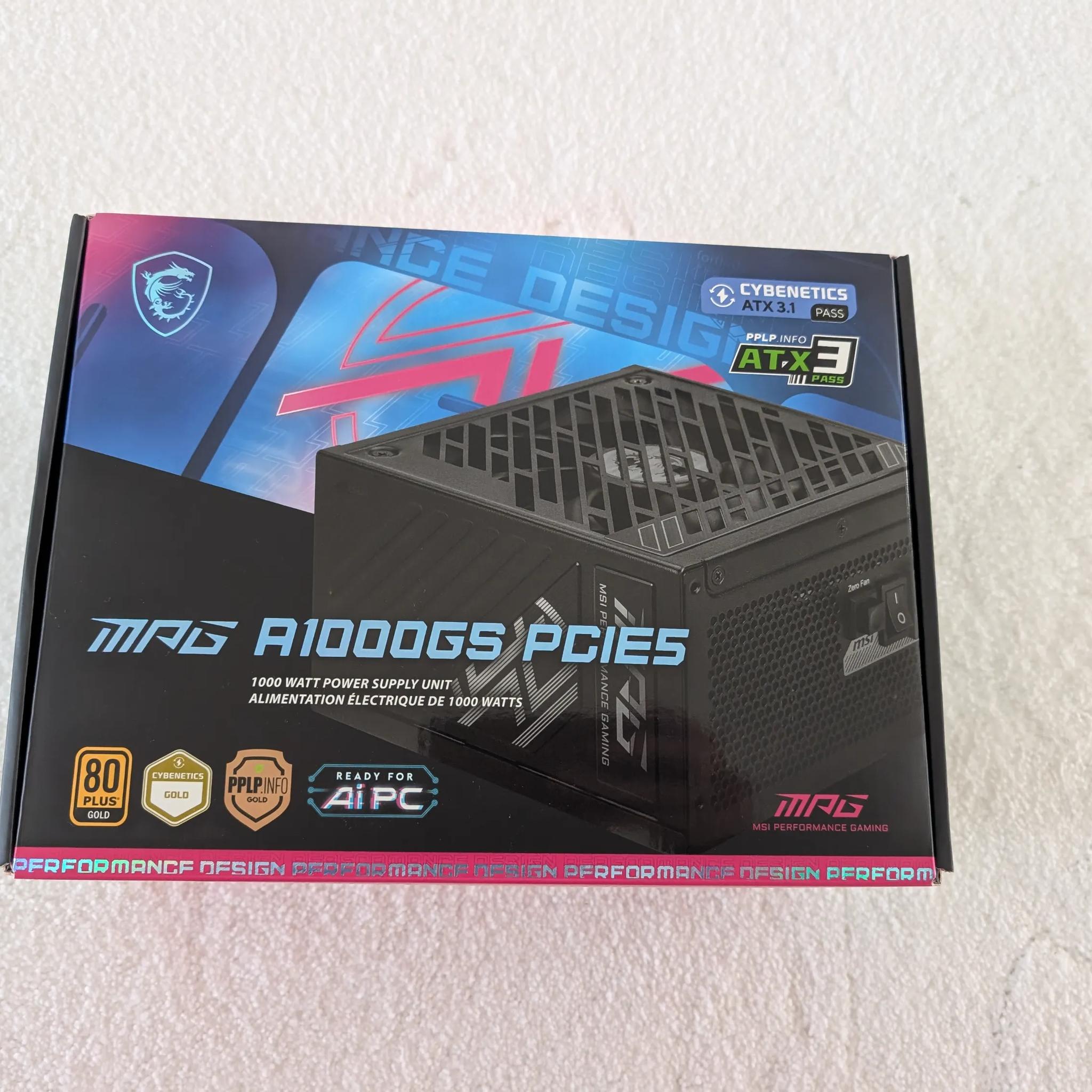 MPG A1000GS PCIE5 1000W Power Supply