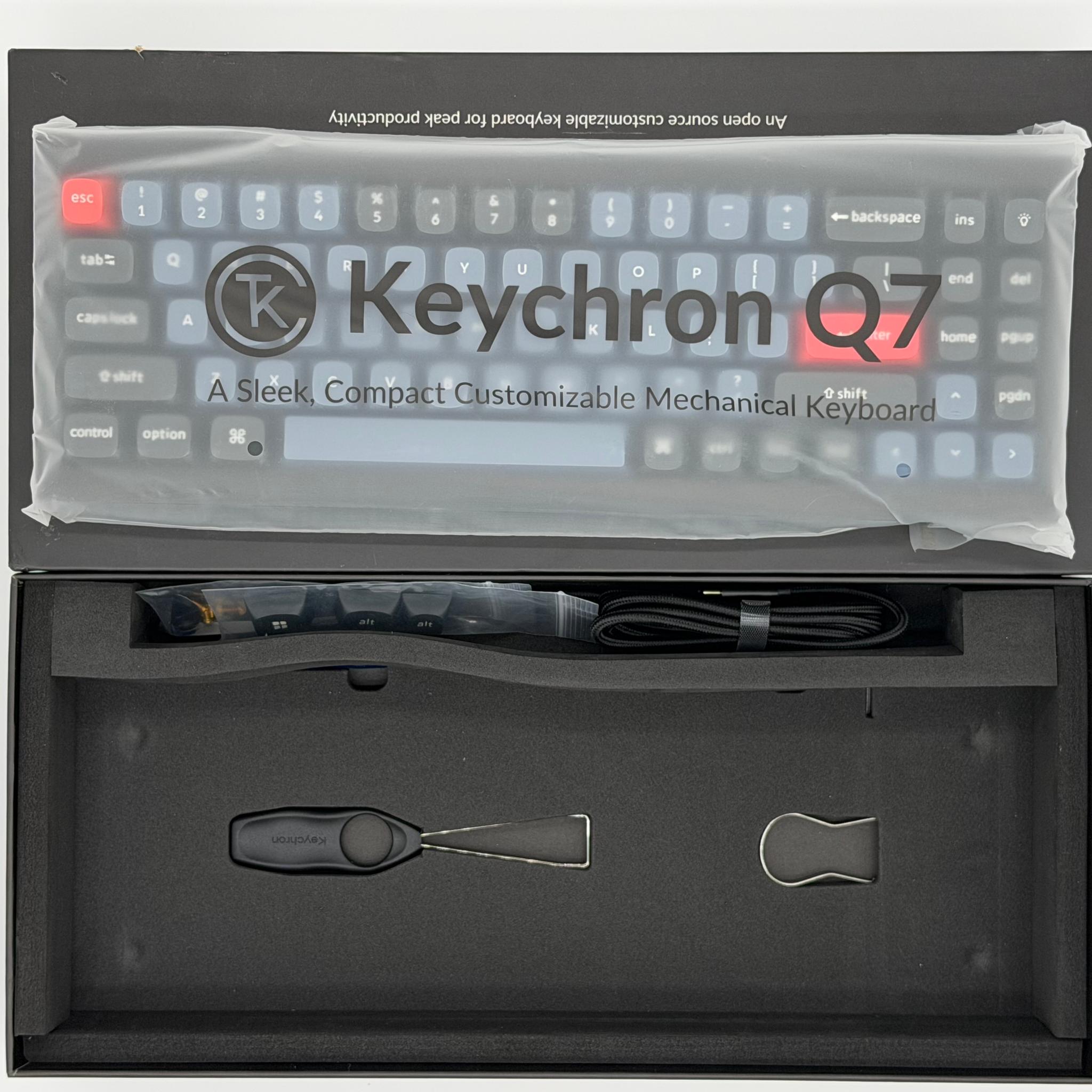 Keychron Q7 QMK Mechanical Keyboard Gateron G Pro Blue/Carbon Black
