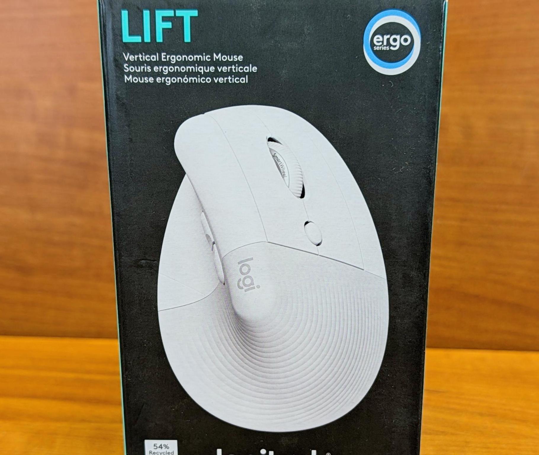 Logitech Lift Vertical Ergonomic Mouse Off-White right-handed
