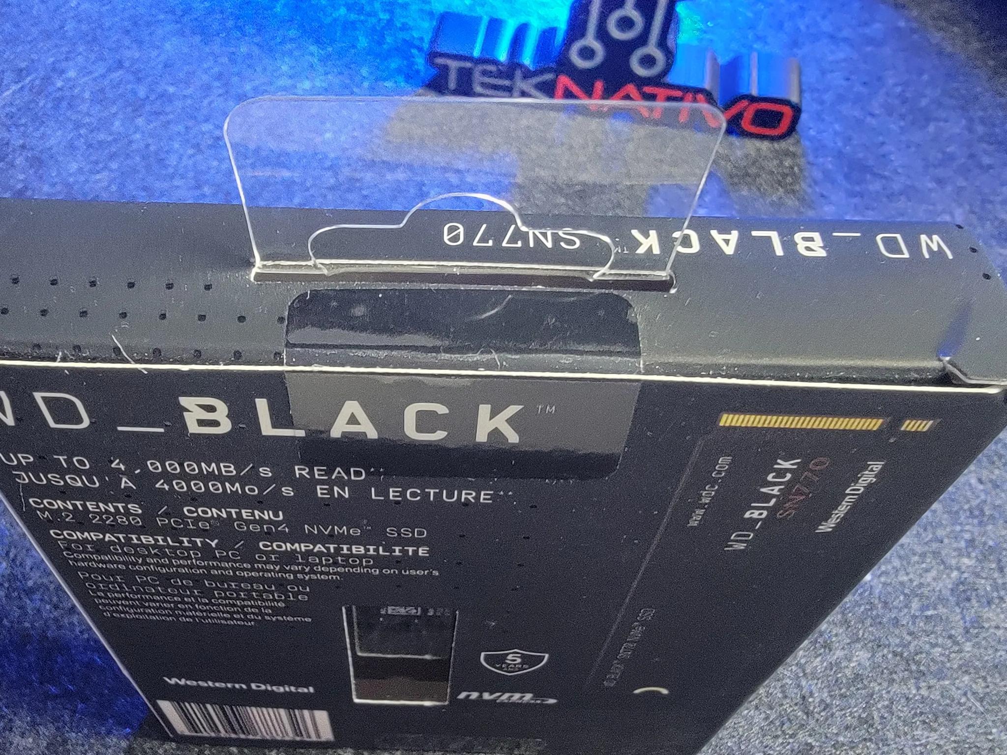 WD_BLACK 250GB SN770 NVMe Internal Gaming SSD Solid State Drive - Gen4 Up to 4,000 MB/s