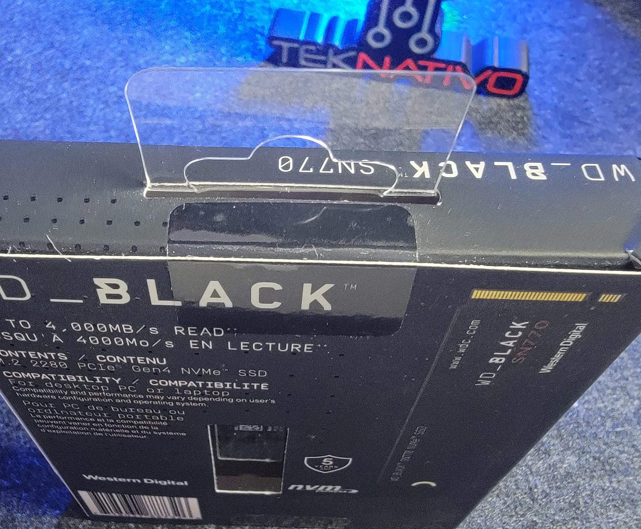 WD_BLACK 250GB SN770 NVMe Internal Gaming SSD Solid State Drive - Gen4 Up to 4,000 MB/s