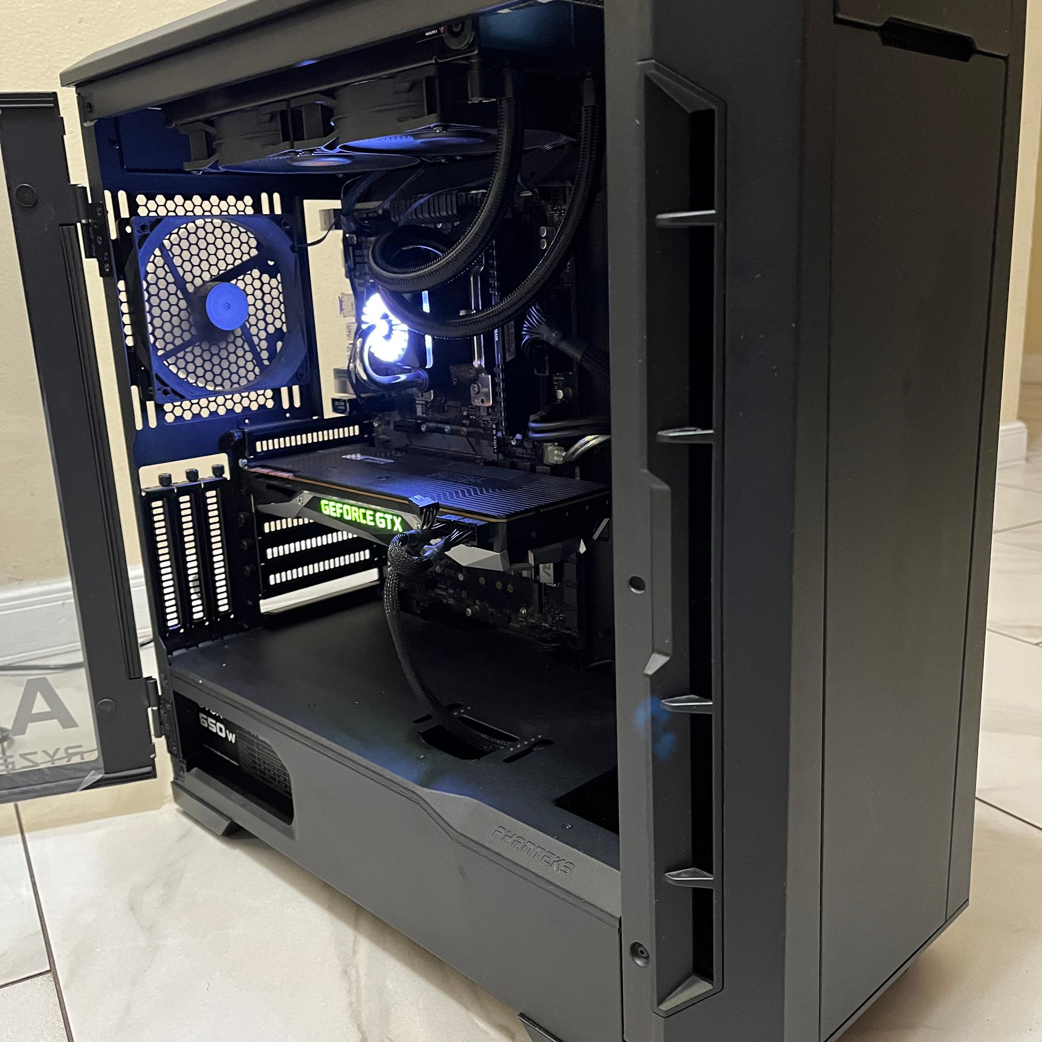 🟠🔥NVIDIA GTX 1080 Ti, AMD Ryzen 7 2700X, 16GB RAM, 500 GB SSD, High FPS Custom Gaming PC