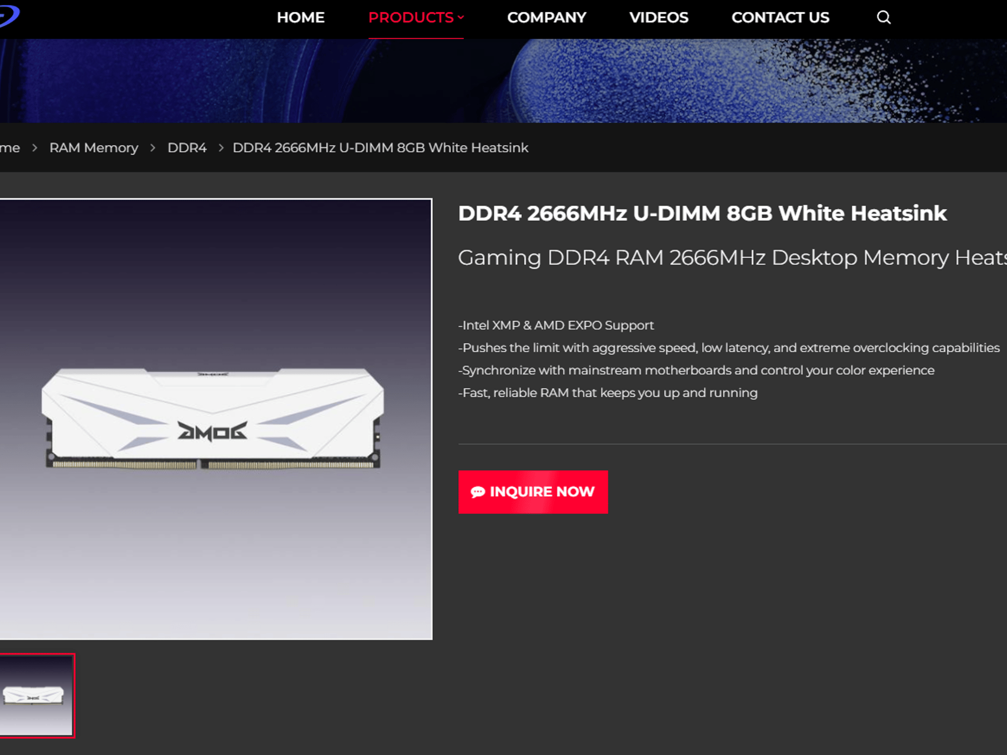 GMOG (Golden Memory of Gamer) White DDR4 32GB (2 x 16GB) 2666MHz