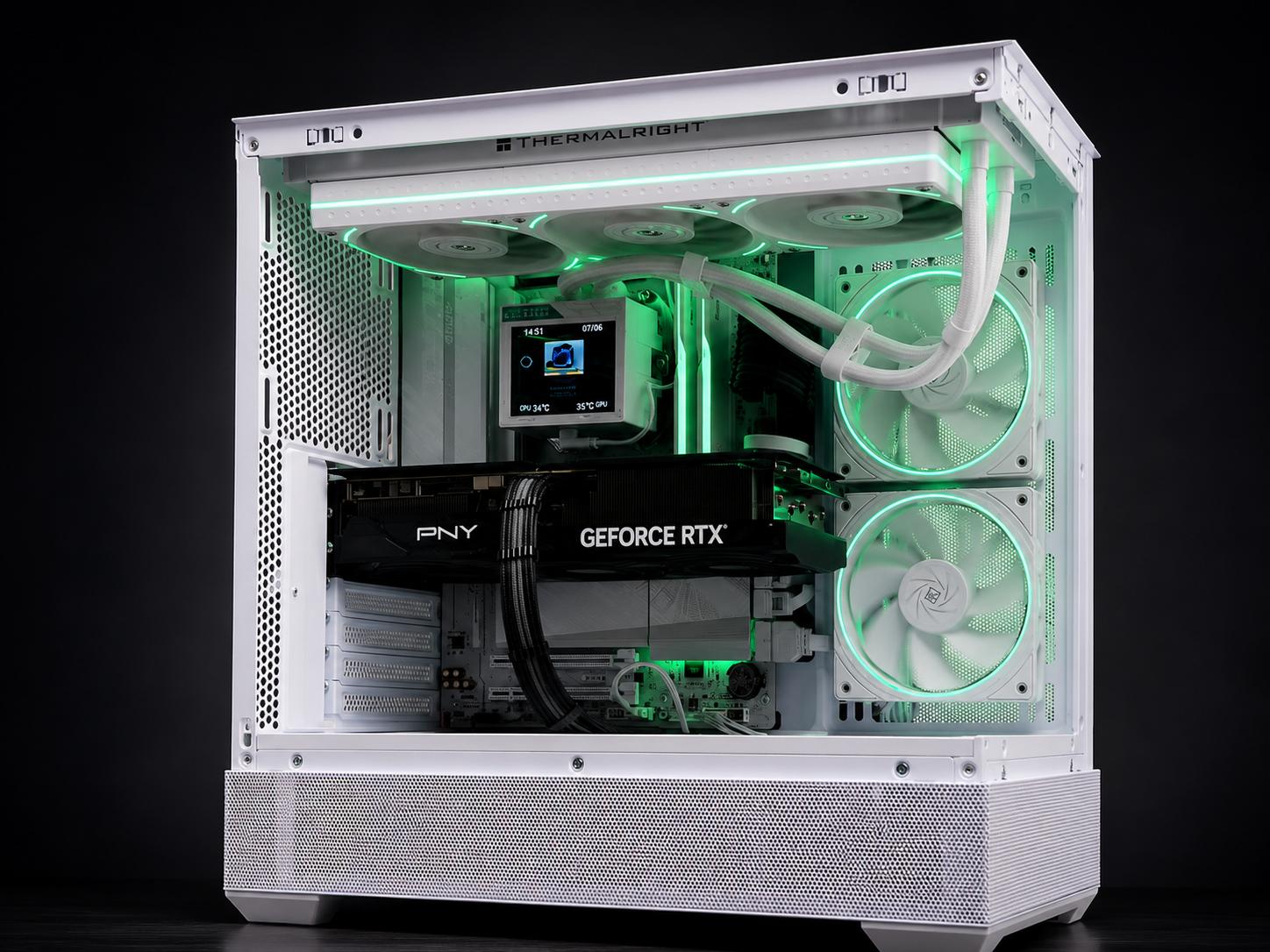 ARCTIC TITAN Ryzen 7 9800X3D • RTX 5070 Ti • 96GB DDR5 • 5TB Storage/1000 w platinum PSU