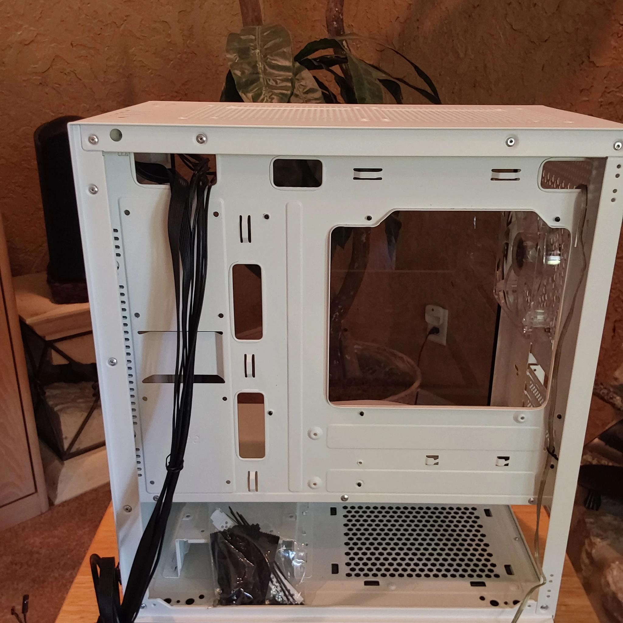 darkFlash DLM 22 White MicroATX Mini Tower Computer Case with Tempered Glass Side Door