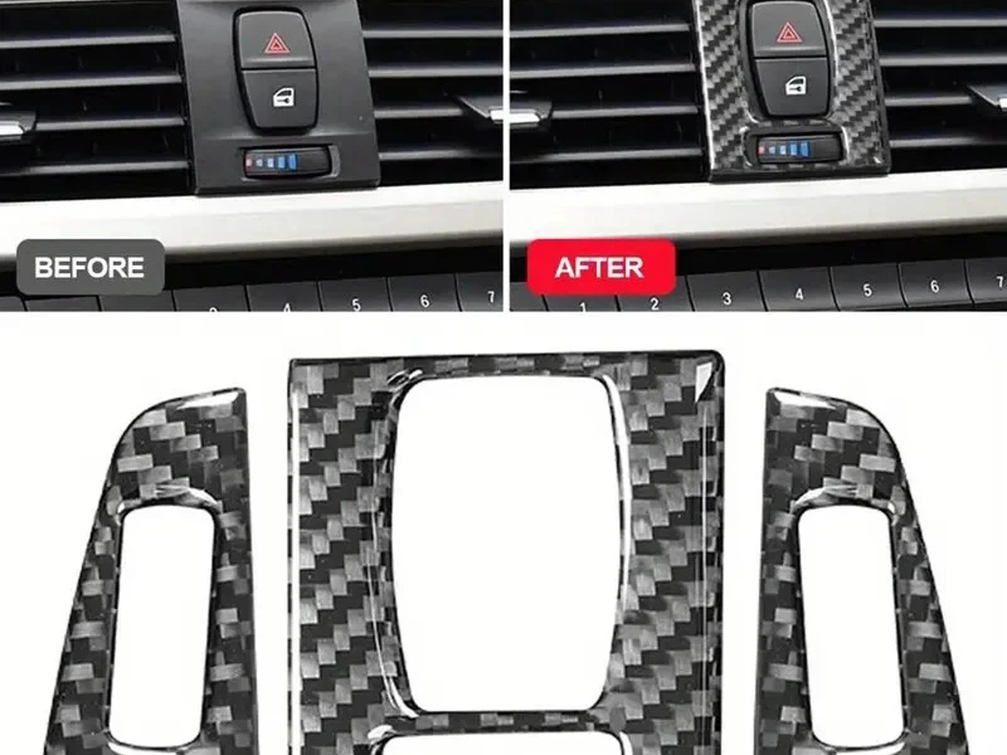 Carbon Fiber Car Interior Set for BMW F30 F31 F32 F33 F34 320i 428i 3 Series