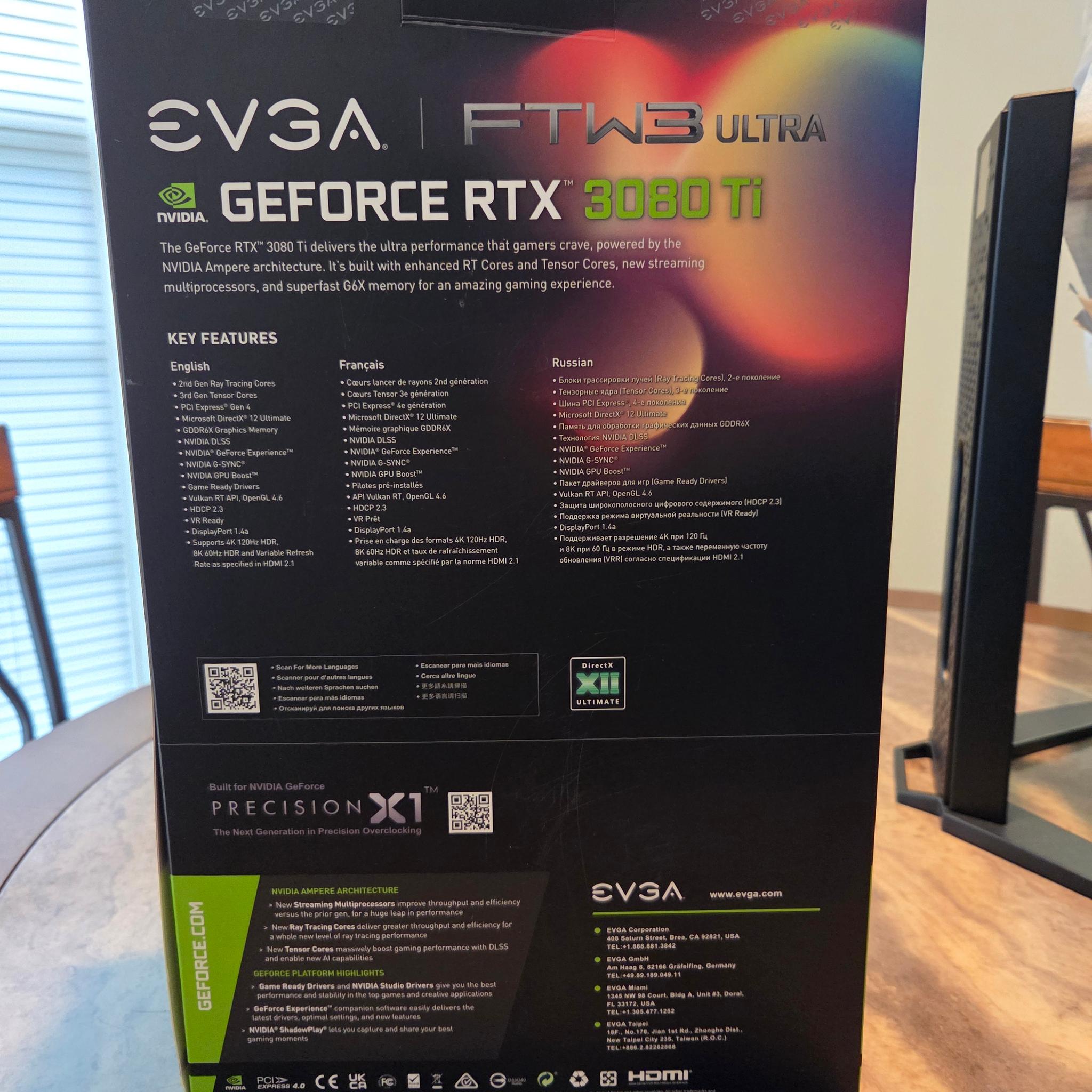 Nvidia EVGA 3080Ti FTW Ultra