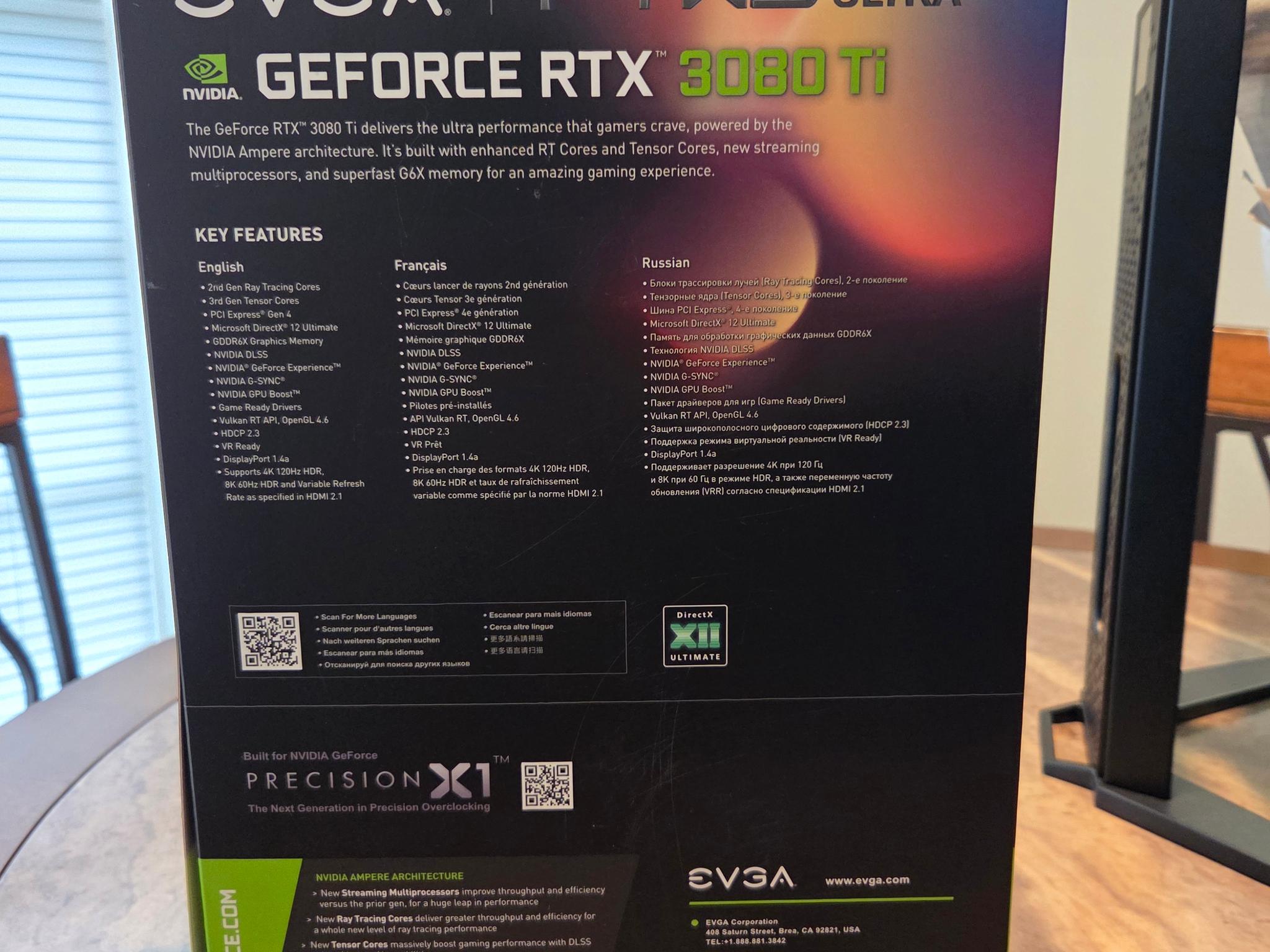 Nvidia EVGA 3080Ti FTW Ultra