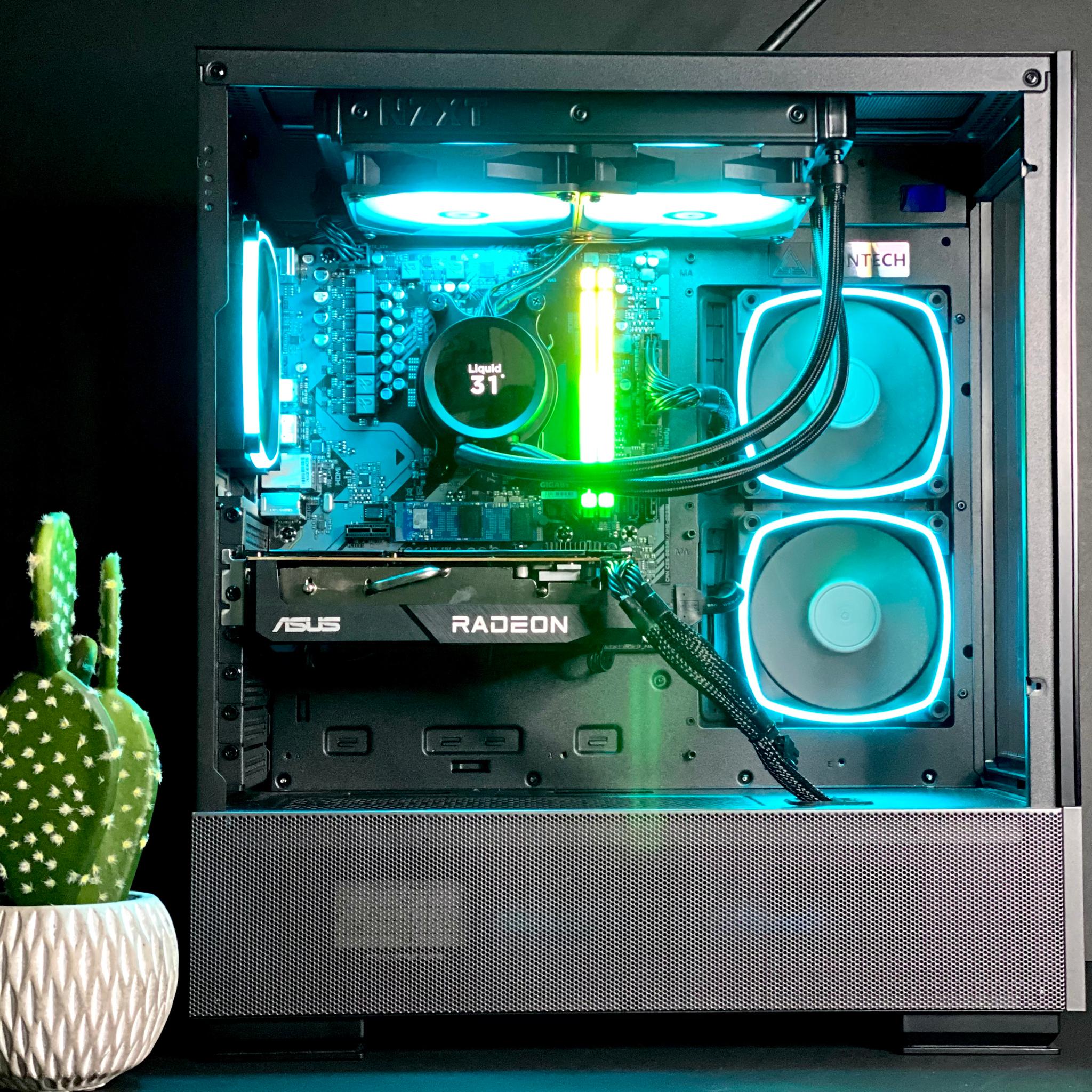 The Liquid cooled AM5 Beast| Ryzen 5 7500F w/ RX 7600 32GB DDR5 RAM| 1TB NVMe| Windows 11