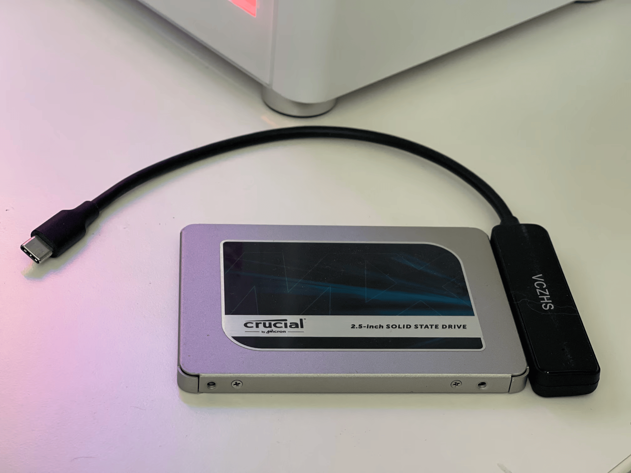 Crucial MX500 1TB SATA SSD with SATA to USB-C Adapter