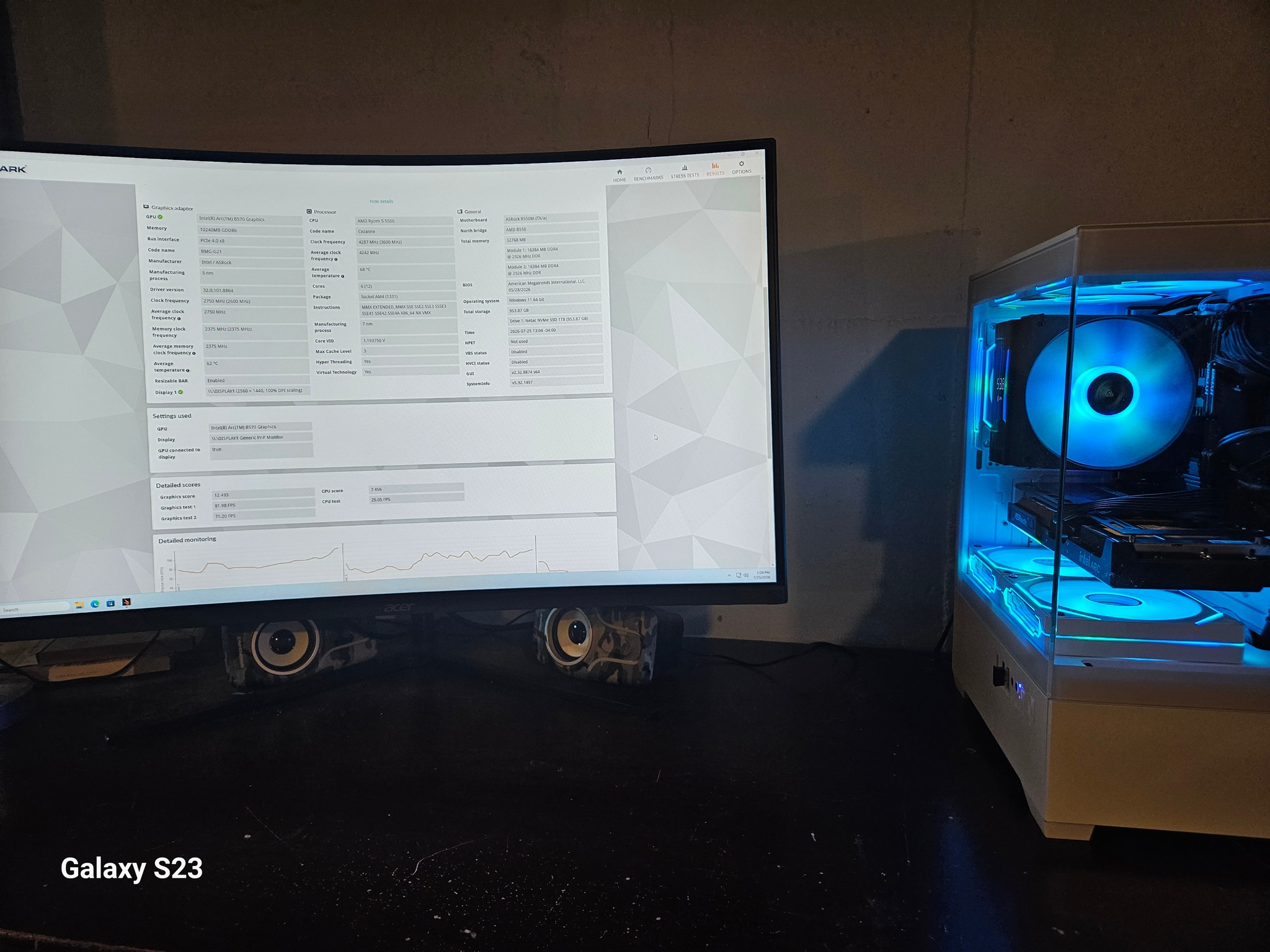 🔥 Ryzen 5 5500 + Arc B570 Gaming PC | 32GB RAM | 1TB Gen3 NVMe SSD | ARGB Build | Ready to Game!