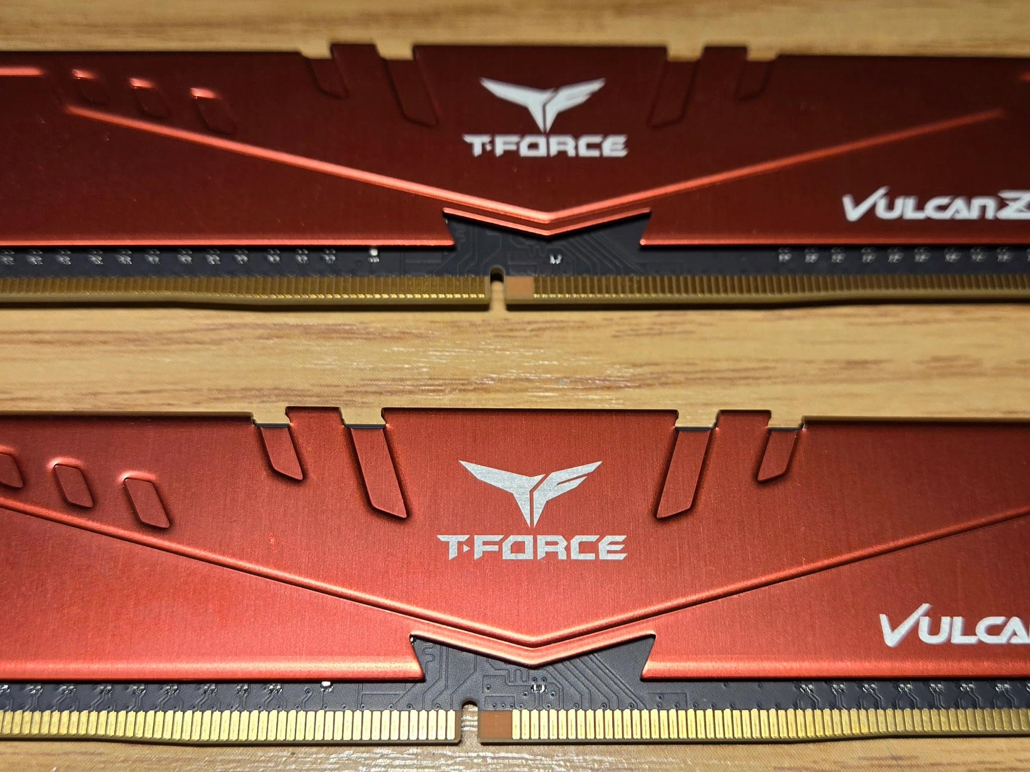 USED T-Force VulcanZ Red 16GB (2x8GB) 3000MHz DDR4 RAM Memory Kit