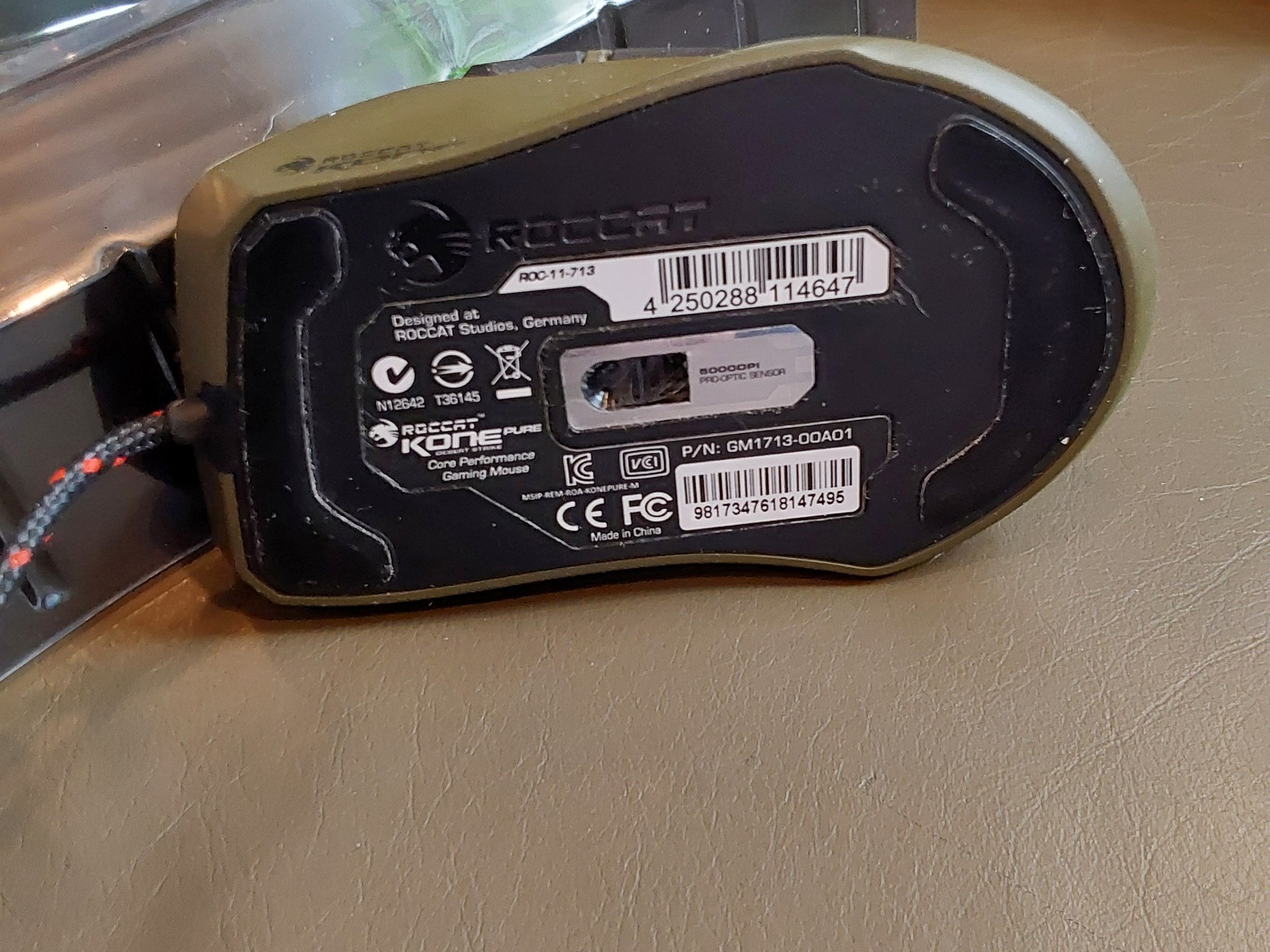 ROCCAT KONE Pure Military Edition Core Performance, USB Wired Optical Gaming Mouse - Desert Strike
