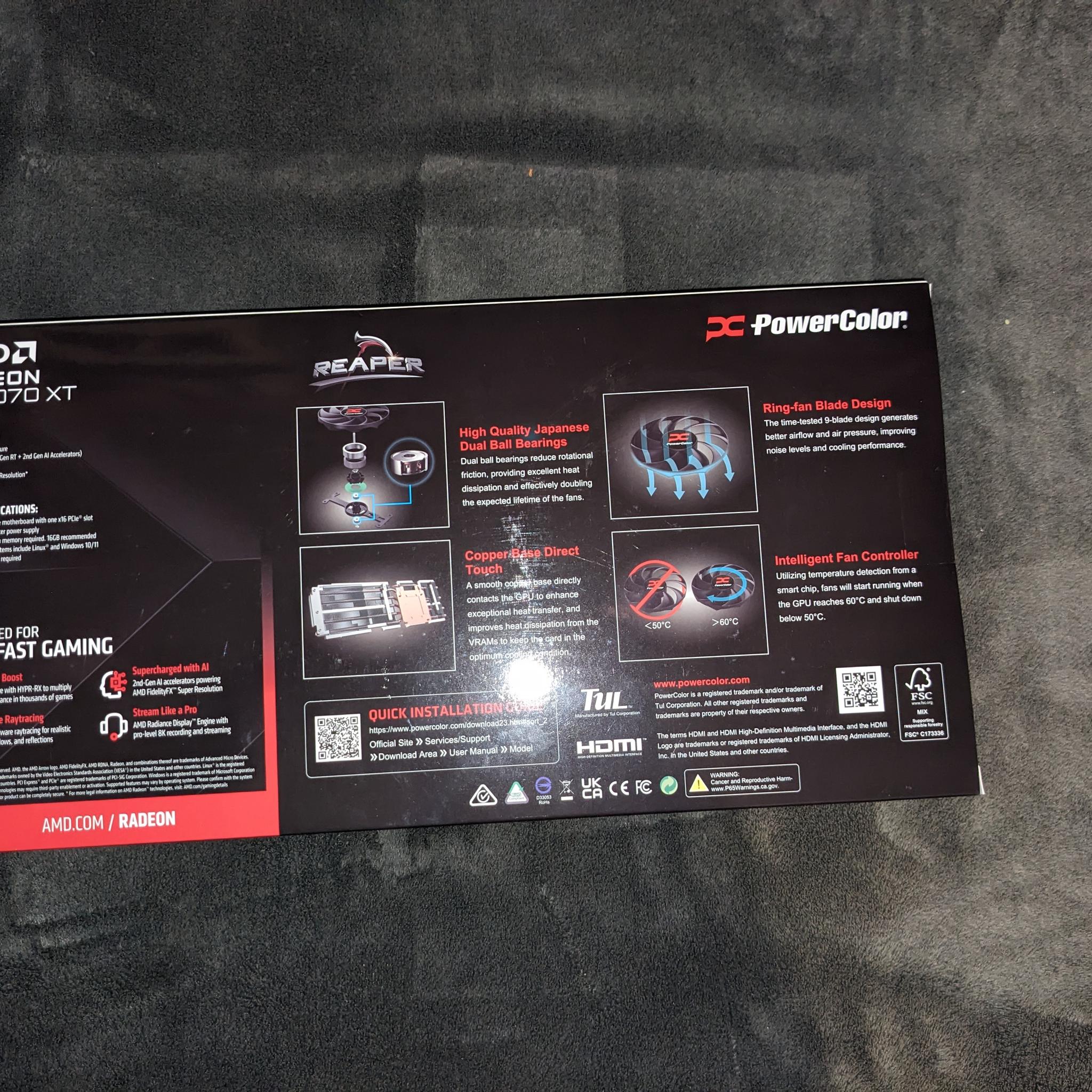 NEW SEALED PowerColor Reaper AMD Radeon RX 9070 XT 16GB GDDR6 Graphics Card