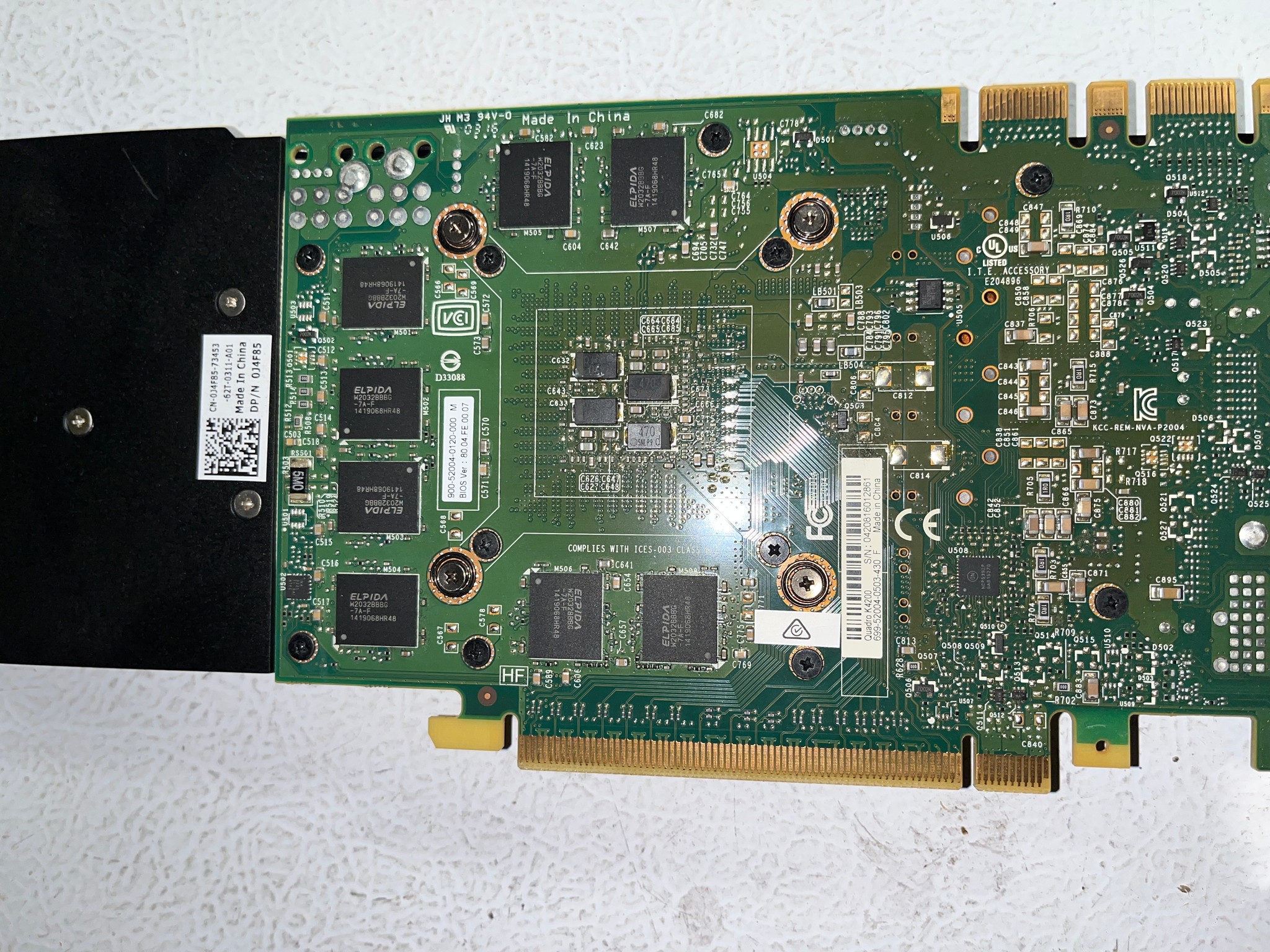 NVIDIA Quadro K4200 4GB GDDR5 Workstation GPU – DP & DVI – Tested & Working