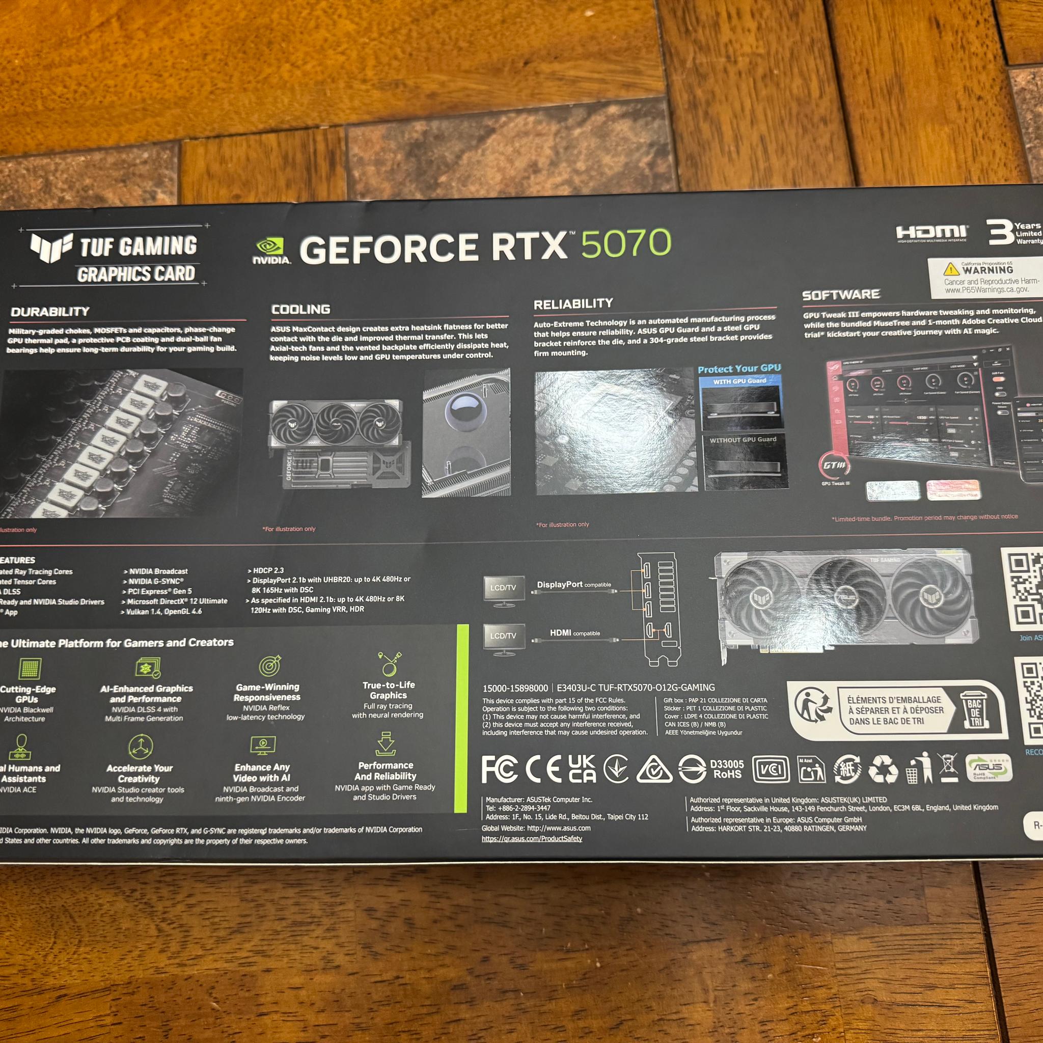ASUS TUF Gaming GeForce RTX 5070 OC Edition