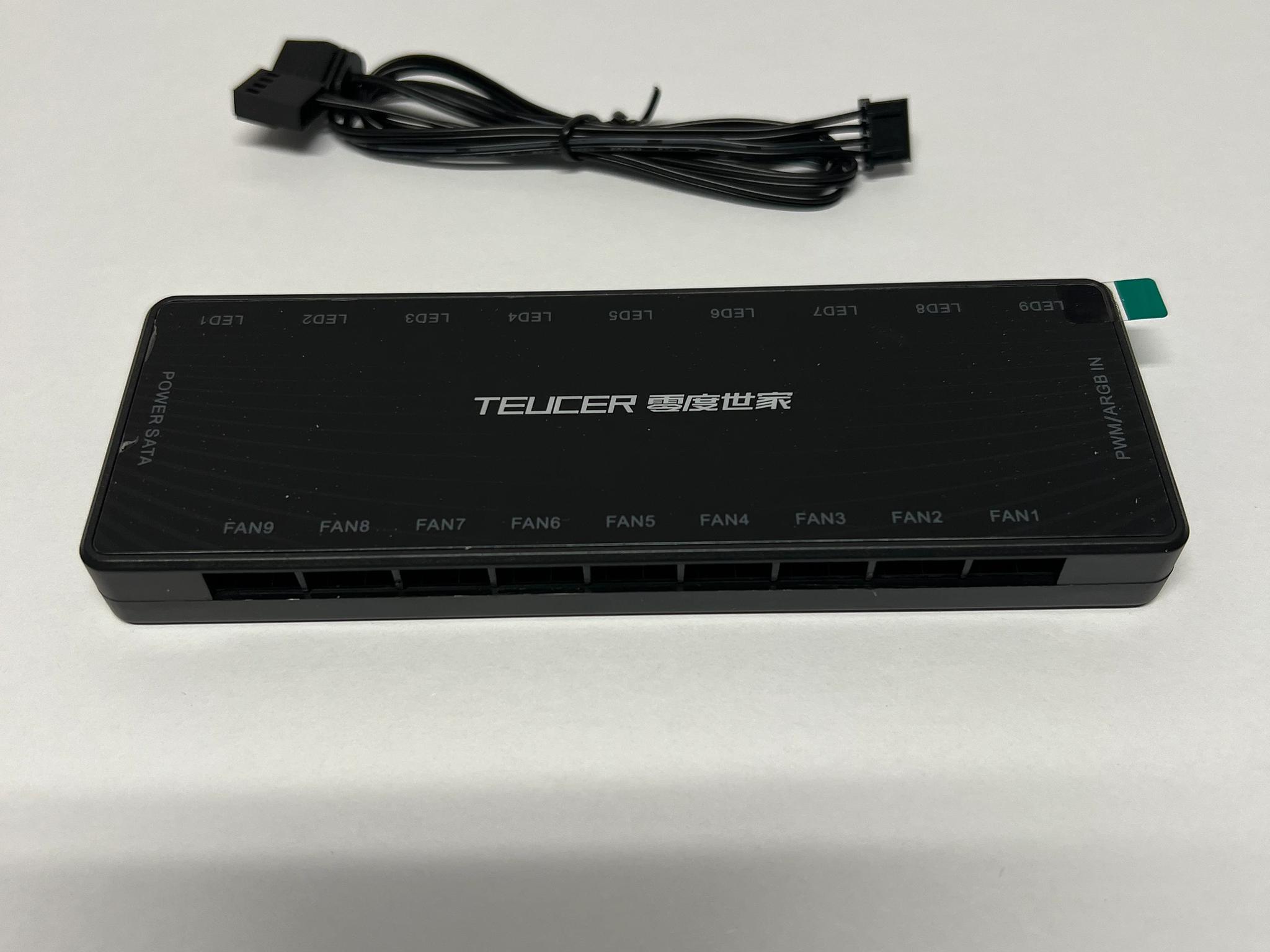9 Port PWM & ARGB Fan Hub 4 Pin PWM 3 Pin Addressable ARGB Adapter