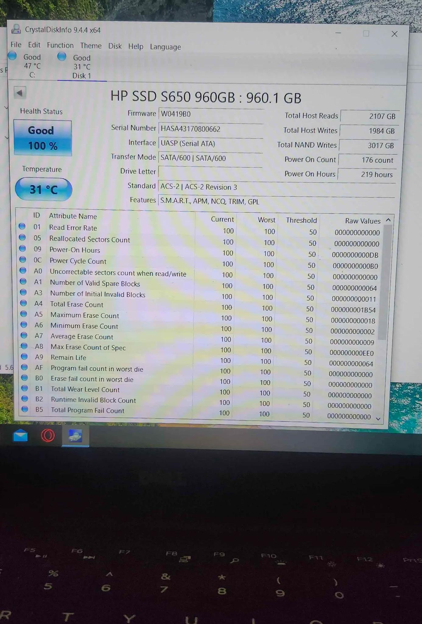 HP ssd s650 2.5" 960gb