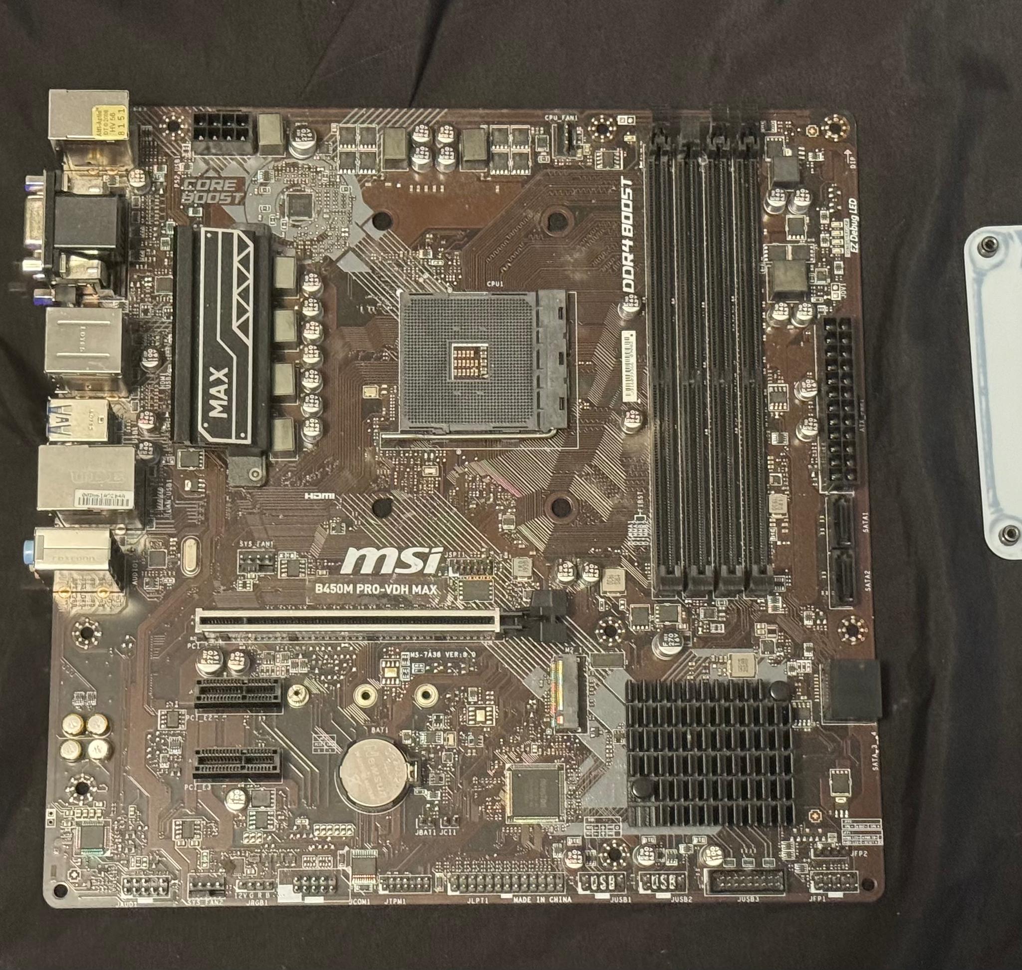 MSI mATX b450 PRO-VDH MAX
