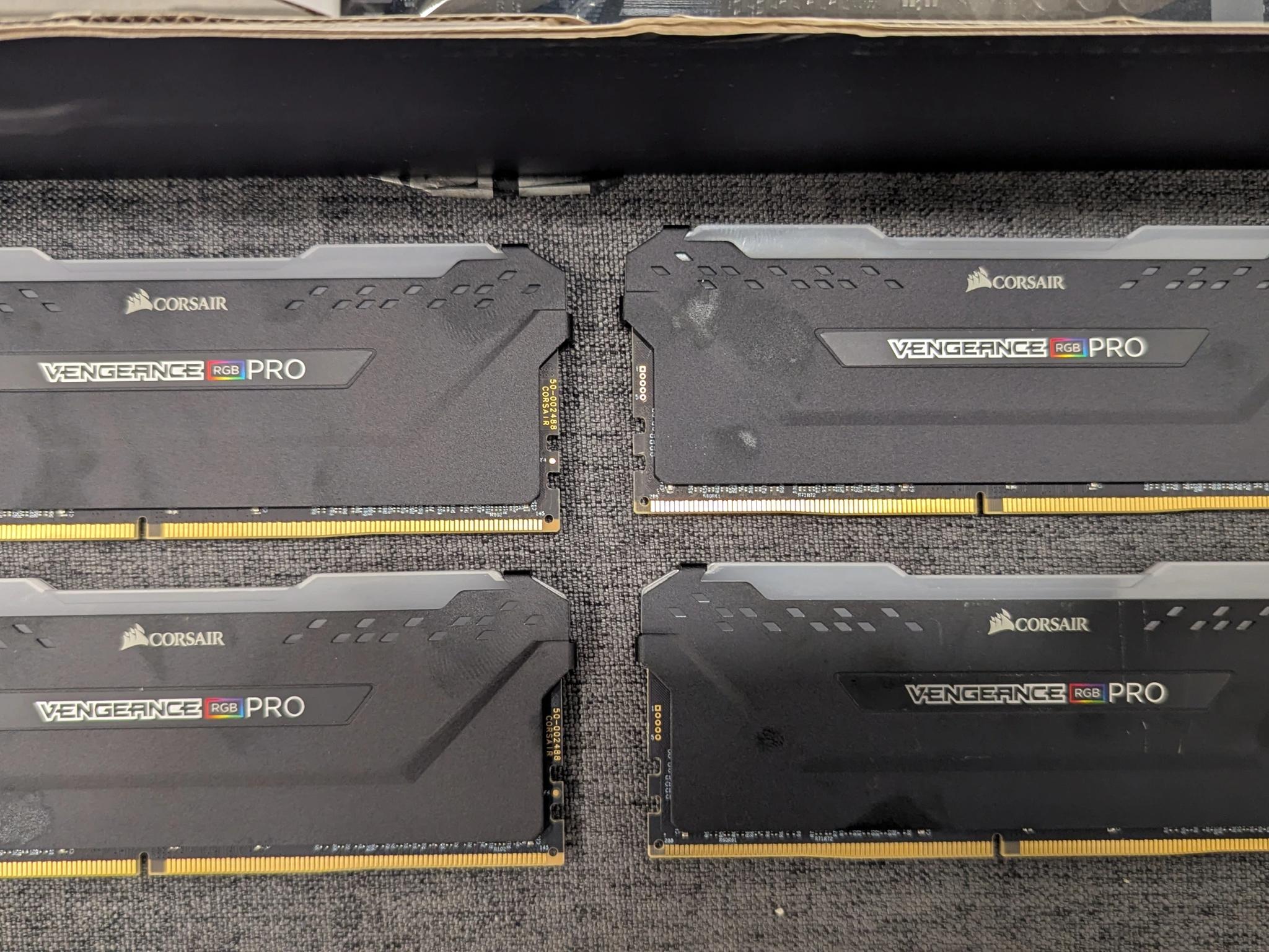 Asus TUF B-550 PLUS Gamng WIFI and 64GB DDR 4 Corsair Vengance RGB PRO